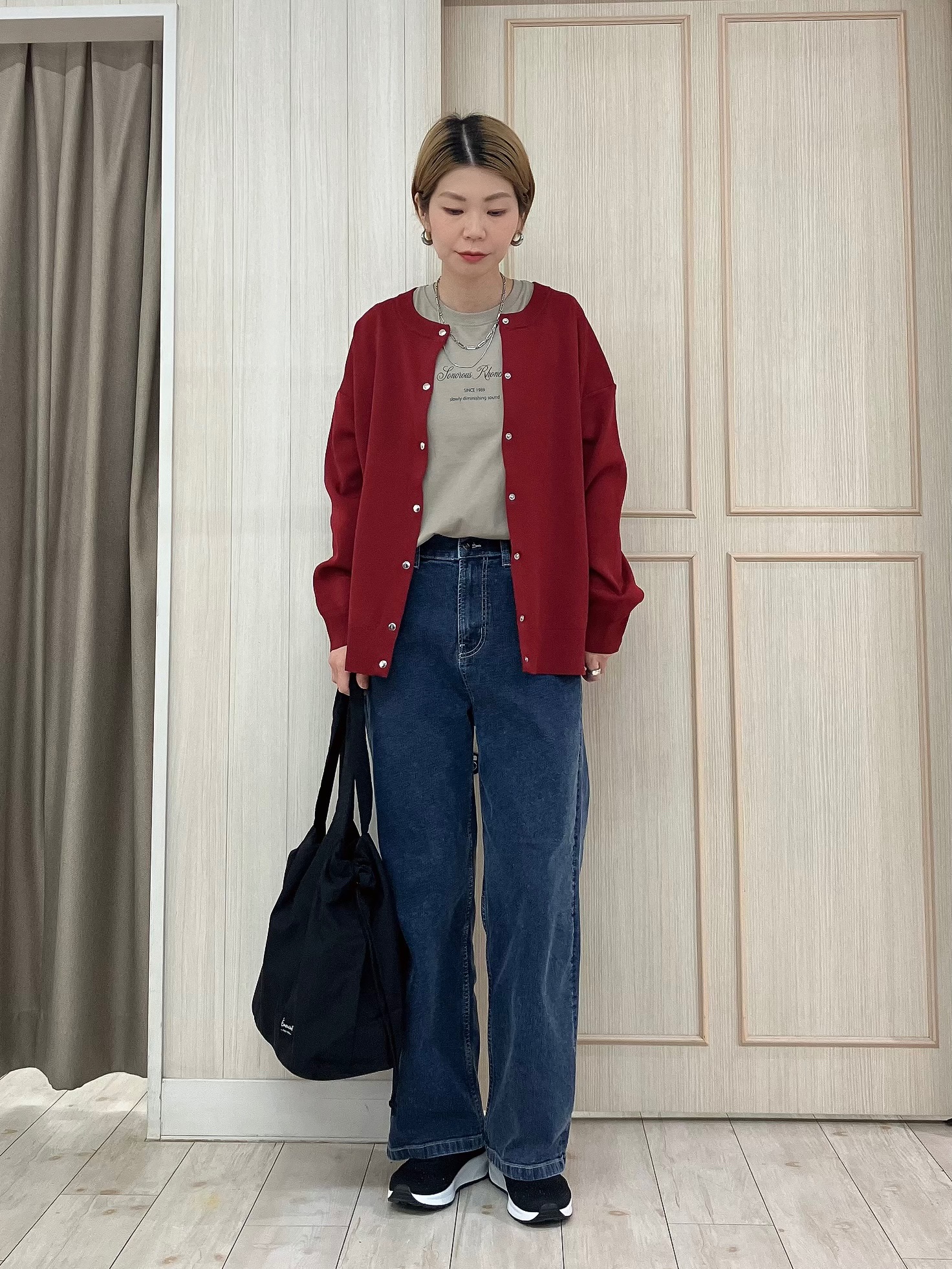 Turnerさんの「SHOO･LA･RUE｜【セットアップ可/洗濯機可】軽やかに羽織れる スポンディシュニットカーディガン」を使ったコーディネート