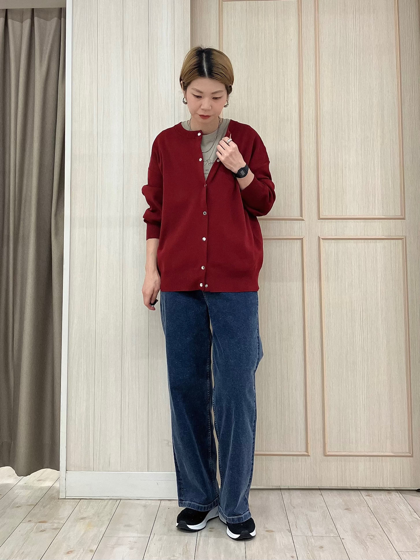 Turnerさんの「SHOO･LA･RUE｜【セットアップ可/洗濯機可】軽やかに羽織れる スポンディシュニットカーディガン」を使ったコーディネート