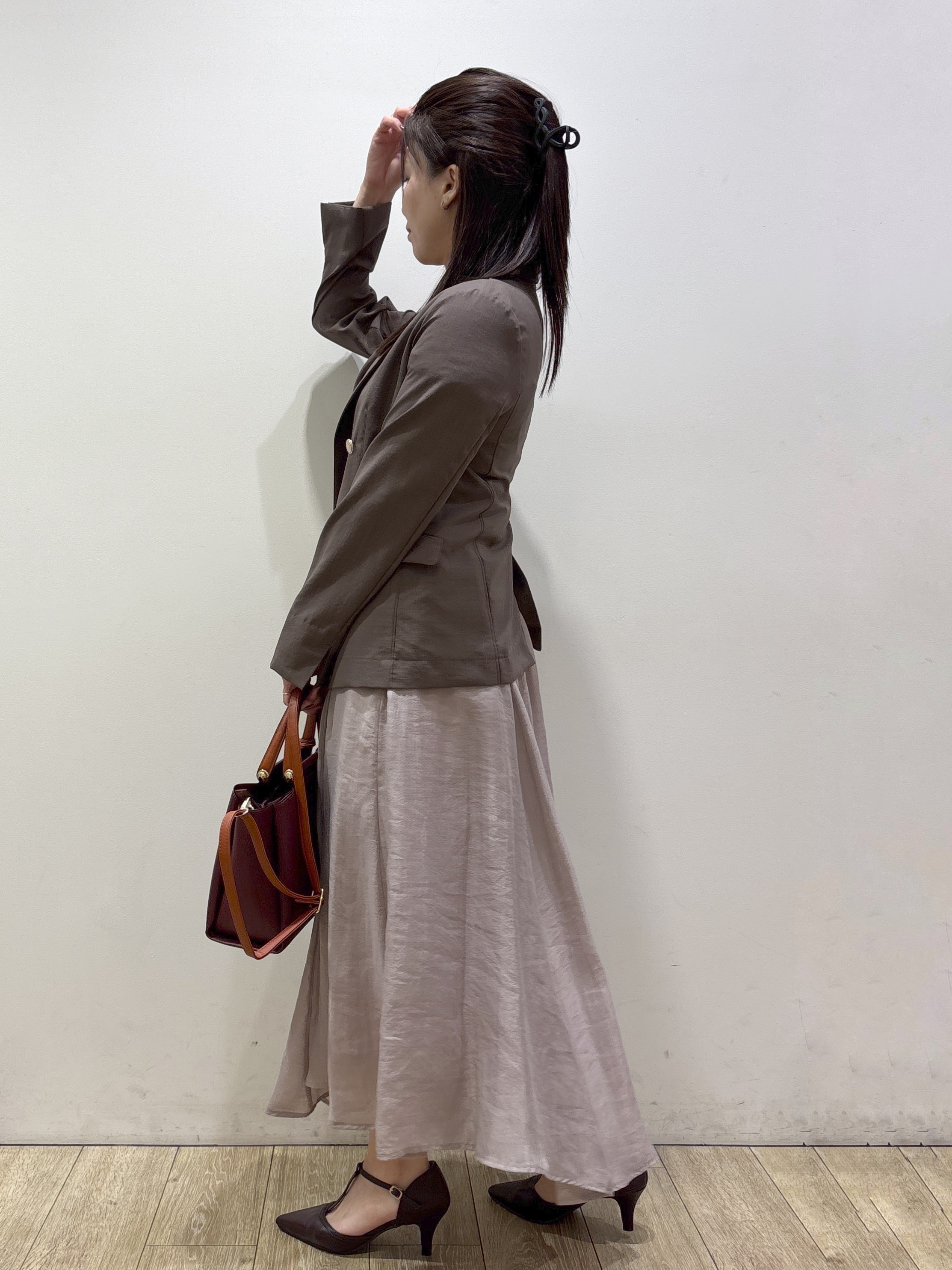 mameさんの「index｜《再入荷》ダブルブレストテーラードジャケット【接触冷感／吸水速乾／イージーアイロン／防シワ／洗濯機O」を使ったコーディネート