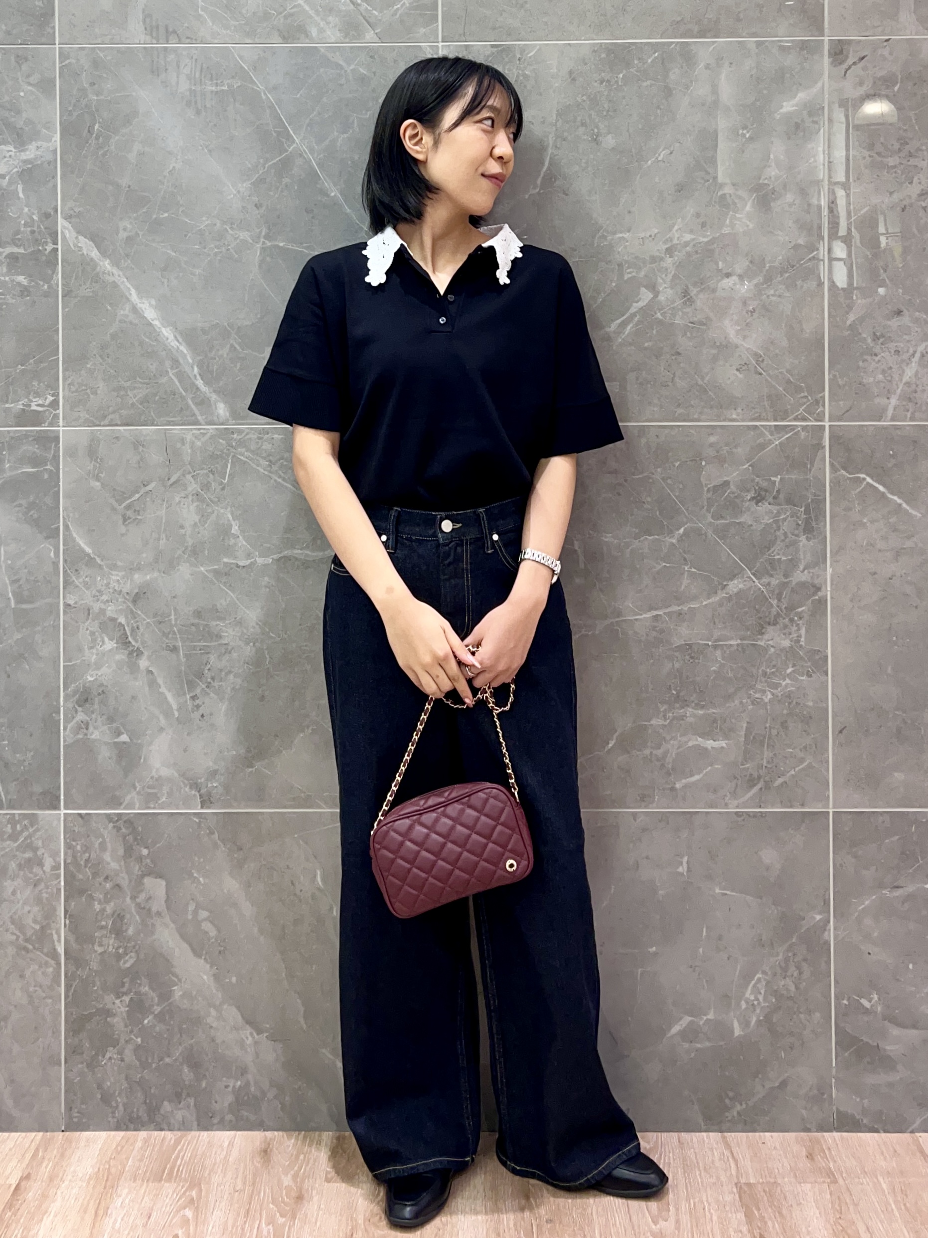 みくさんの「OPAQUE.CLIP｜2WAY衿ドッキングニット《洗濯機OK》」を使ったコーディネート