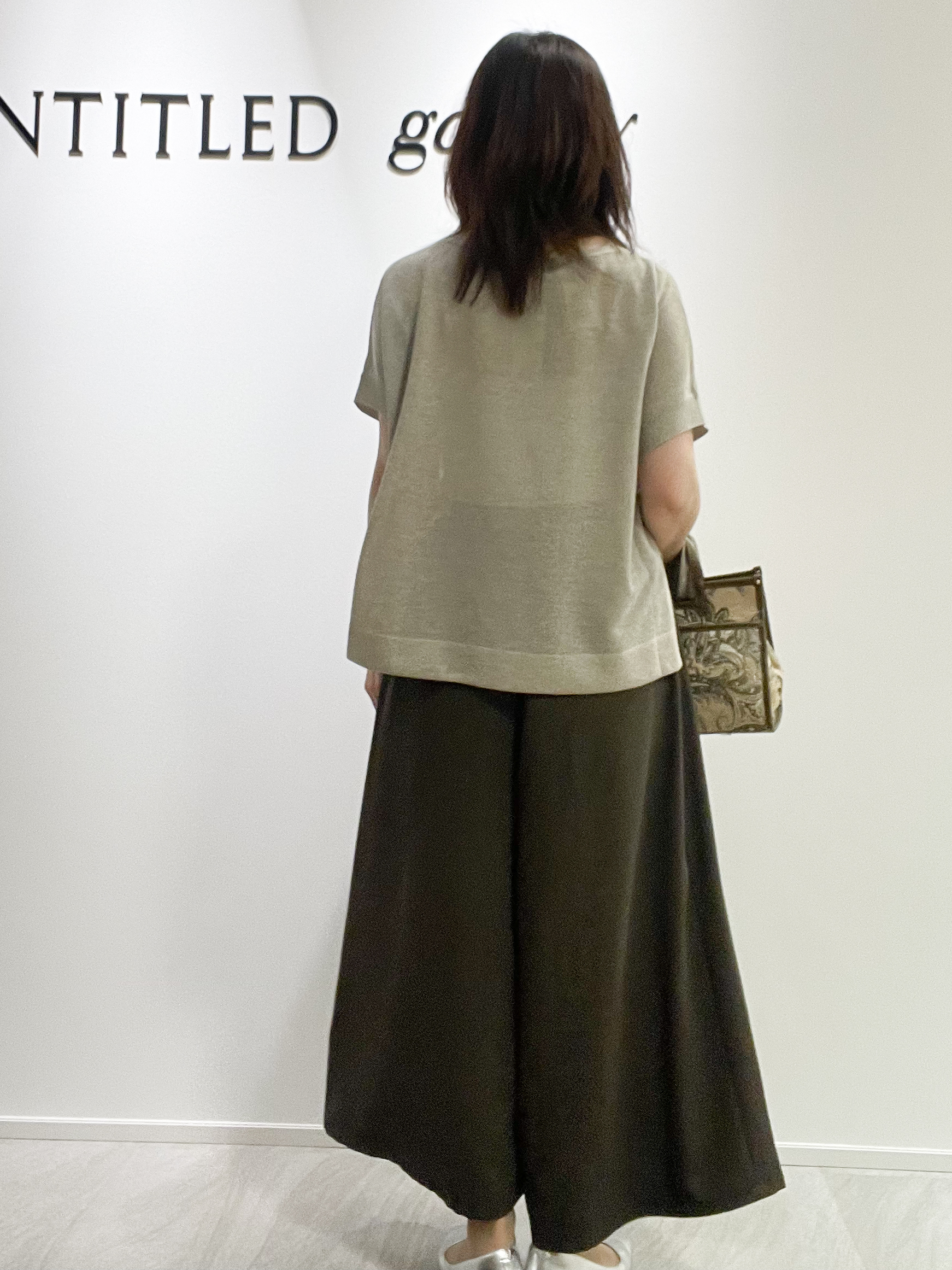 めいさんの「UNTITLED｜【アンサンブル可/品のある透け感】Tシャツ風ニットトップス」を使ったコーディネート