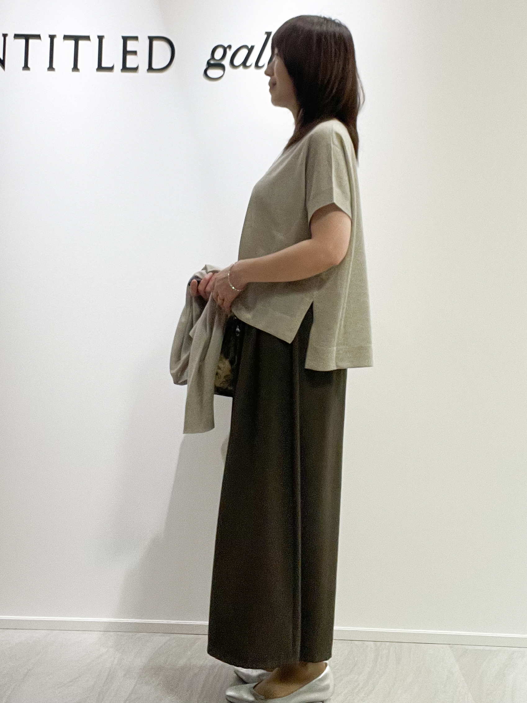 めいさんの「UNTITLED｜【アンサンブル可/品のある透け感】Tシャツ風ニットトップス」を使ったコーディネート