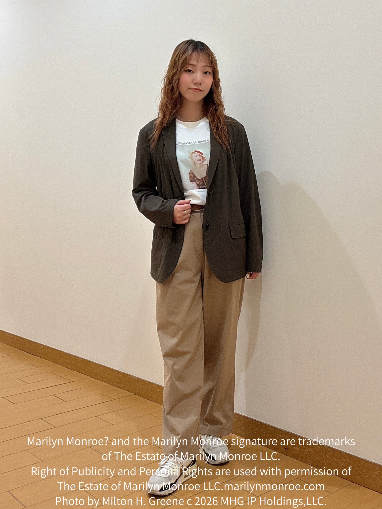 ヒナさんの「TAKEO KIKUCHI｜【別注】マリリン・モンロー/フォトTシャツ」を使ったコーディネート