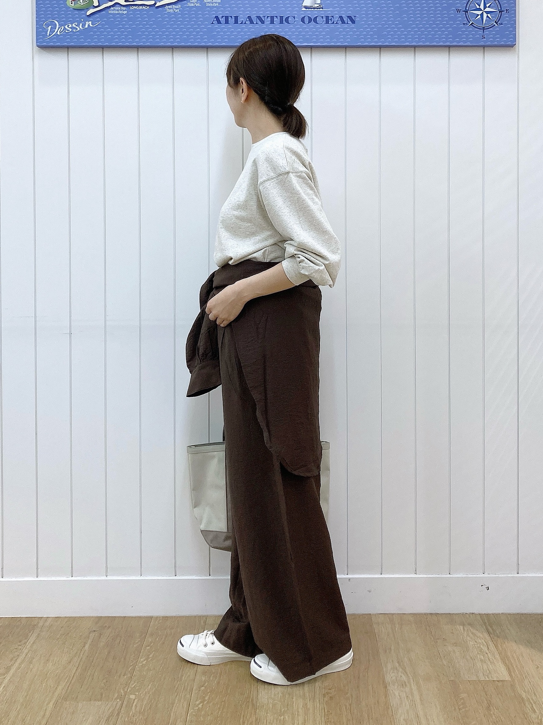 yoshiさんの「Dessin｜【洗える/7色展開/XS-L】バックヘンリーミニ裏毛 長袖」を使ったコーディネート