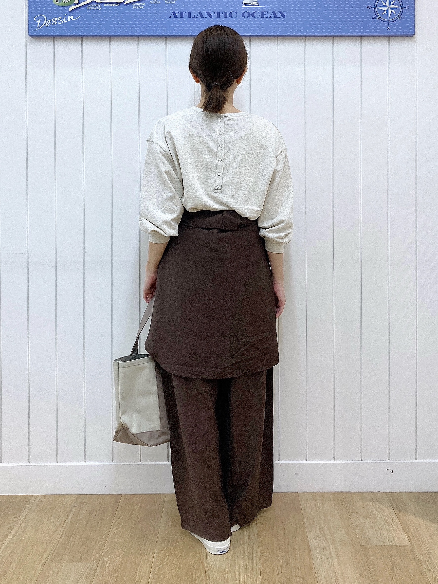 yoshiさんの「Dessin｜【洗える/7色展開/XS-L】バックヘンリーミニ裏毛 長袖」を使ったコーディネート