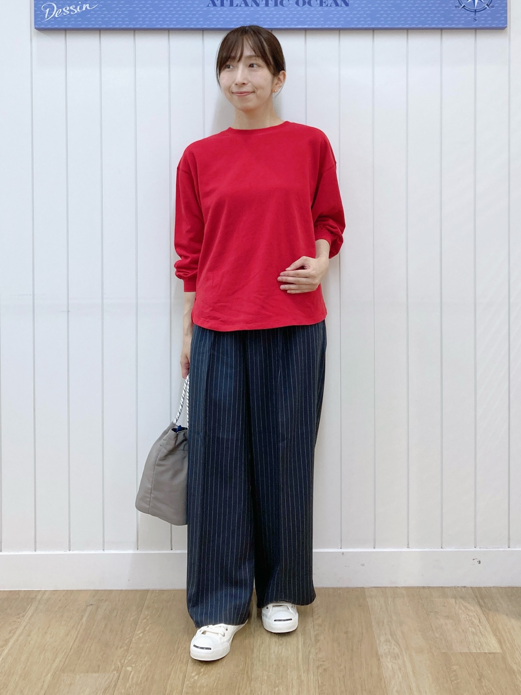 yoshiさんの「Dessin｜バックヘンリーカットソー長袖」を使ったコーディネート