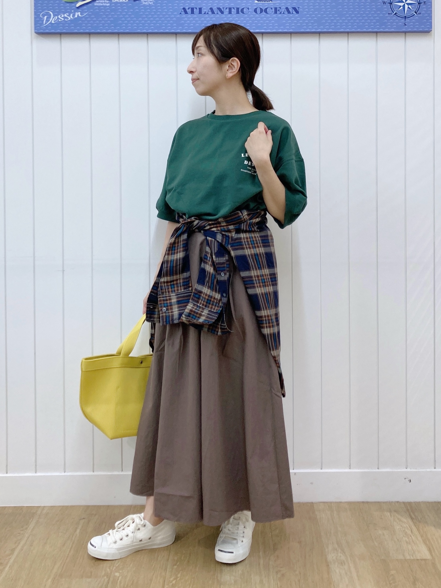 yoshiさんの「Dessin｜ハーフスリーブロゴプルオーバー」を使ったコーディネート