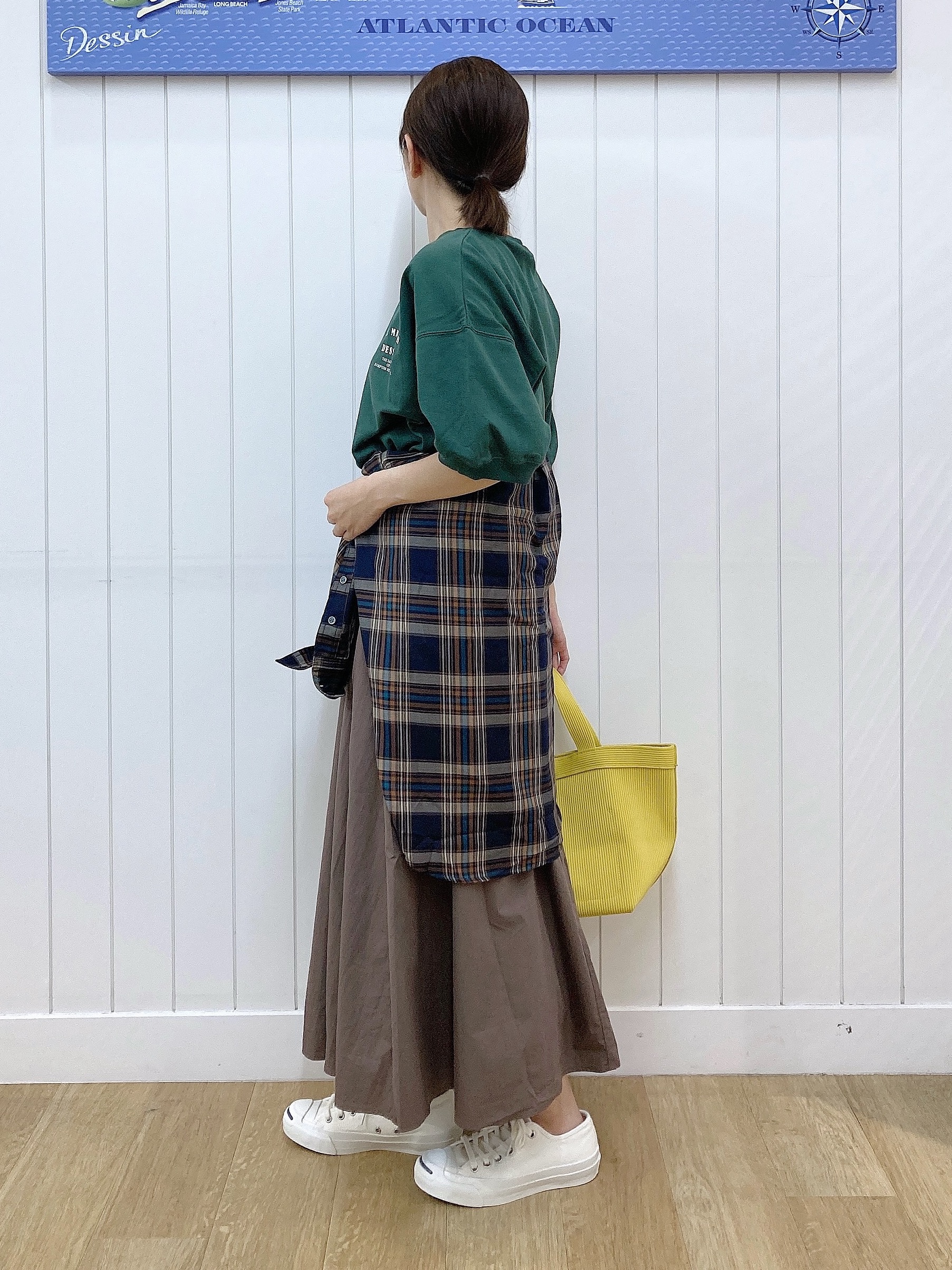 yoshiさんの「Dessin｜ハーフスリーブロゴプルオーバー」を使ったコーディネート