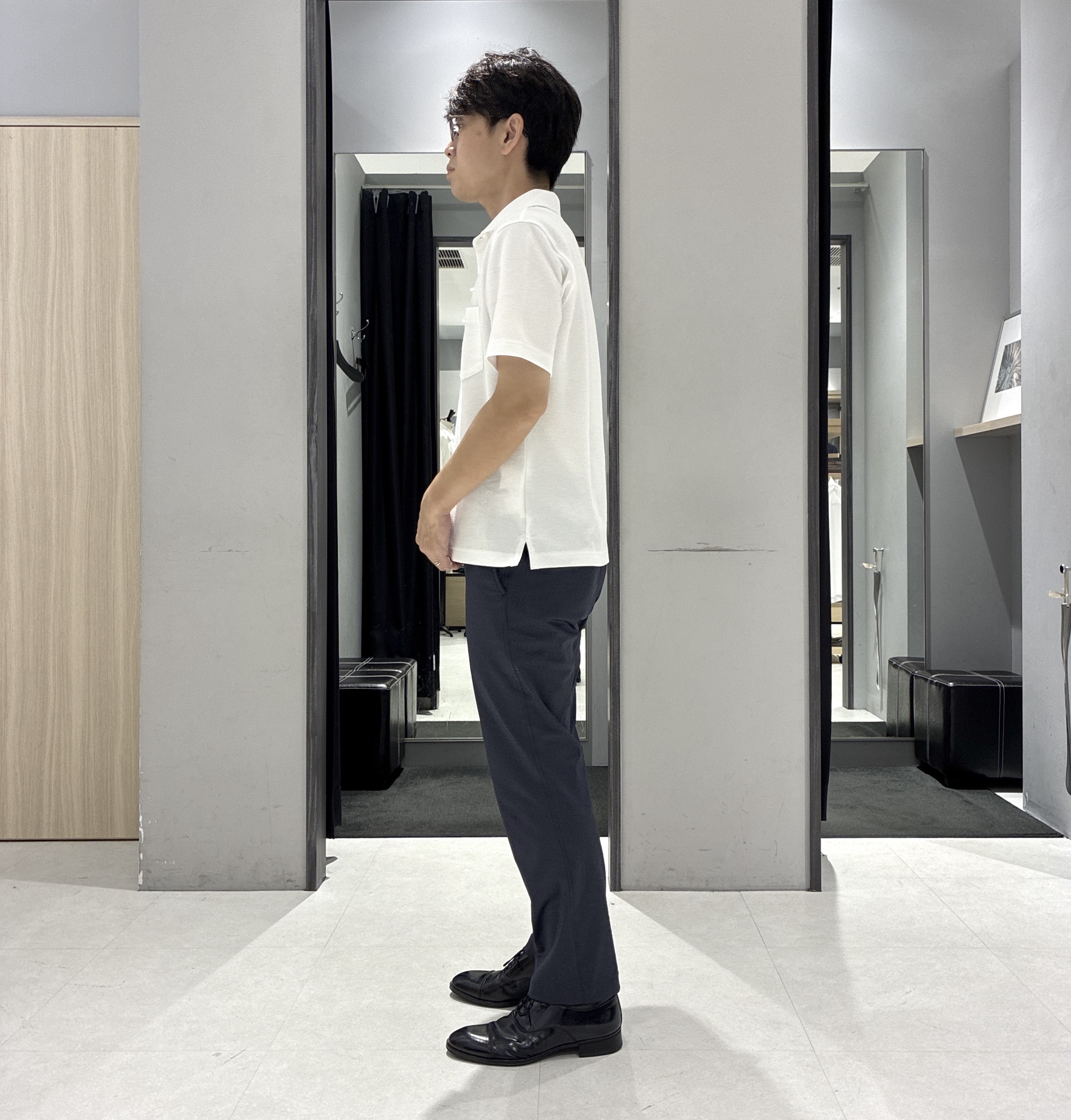 わいずみさんの「TAKEO KIKUCHI｜【抗菌防臭】COOL DOTS（R）ドビープリント ジャケット」を使ったコーディネート