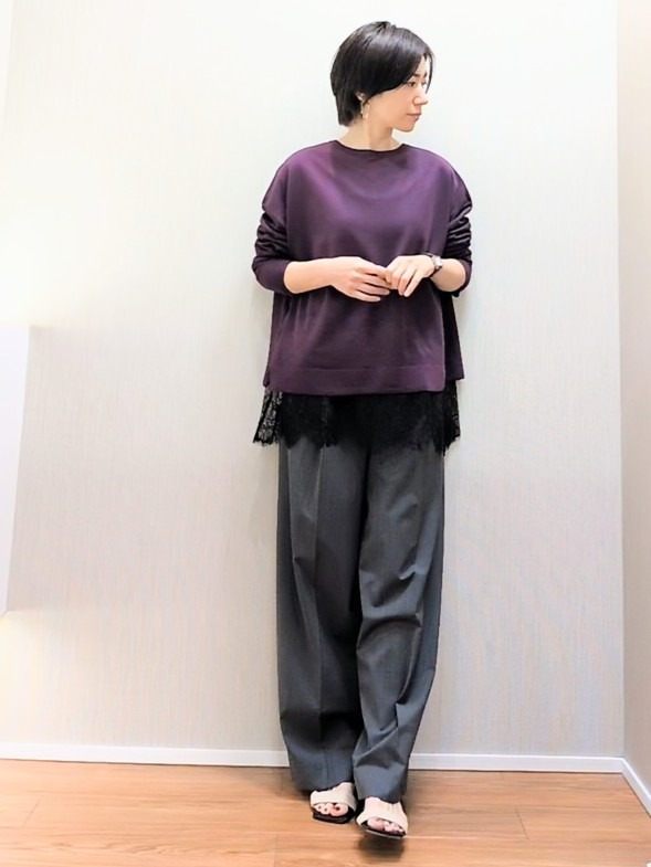 ミズタさんの「UNTITLED｜【アンサンブル可/秋羽織り/シアー】前後2WAYカーディガン」を使ったコーディネート