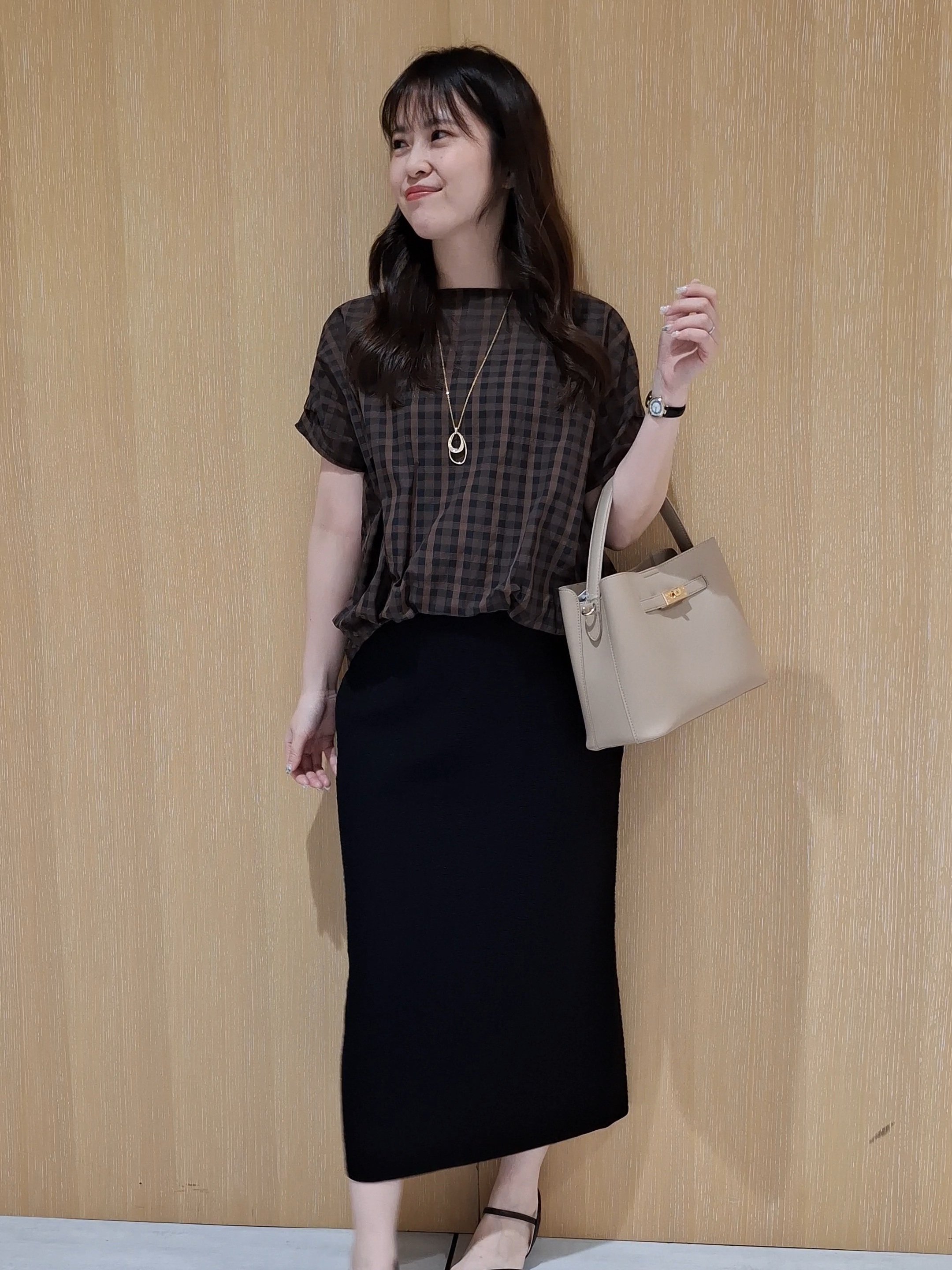 YuKaRiさんの「UNTITLED｜【セットアップ可/ストレッチ性】ドライタッチニットプルオーバー」を使ったコーディネート
