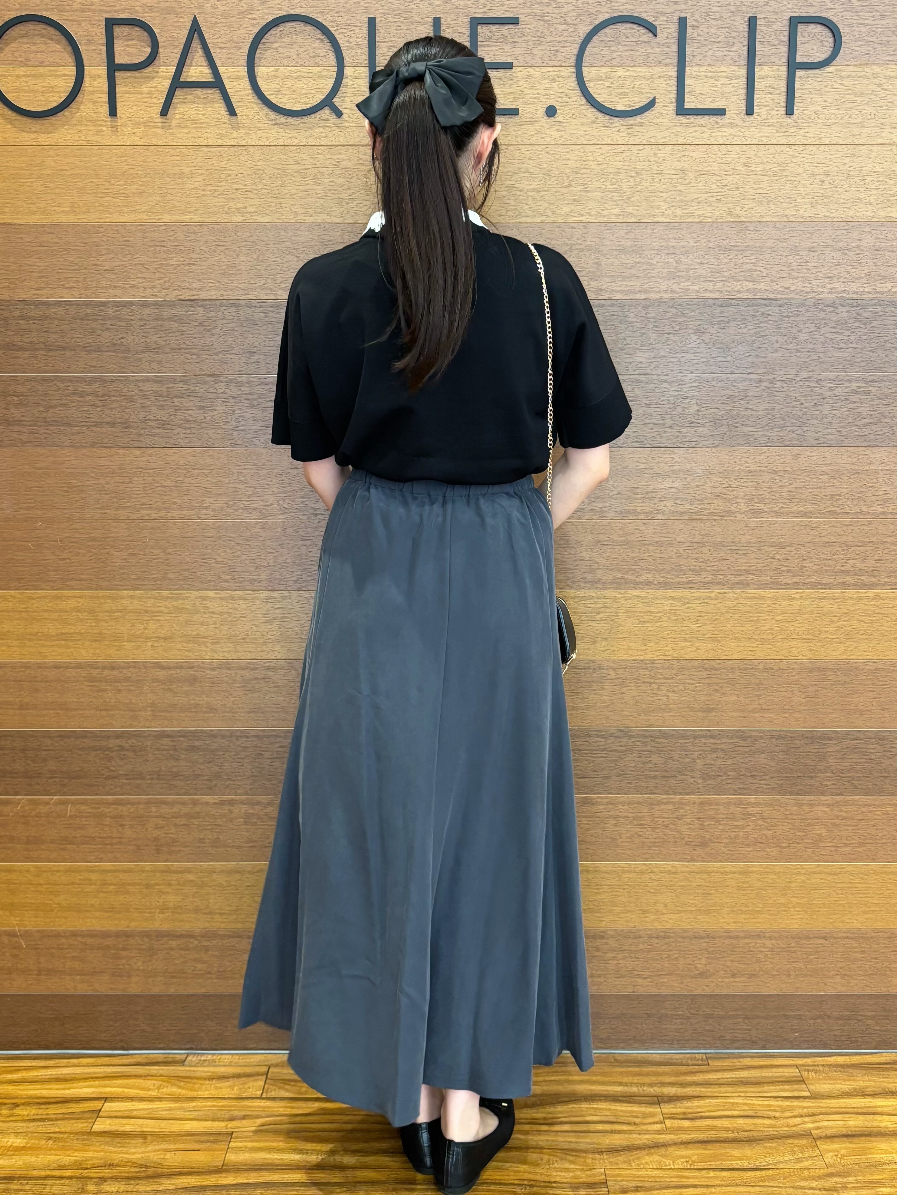 わかなさんの「OPAQUE.CLIP｜2WAY衿ドッキングニット《洗濯機OK》」を使ったコーディネート