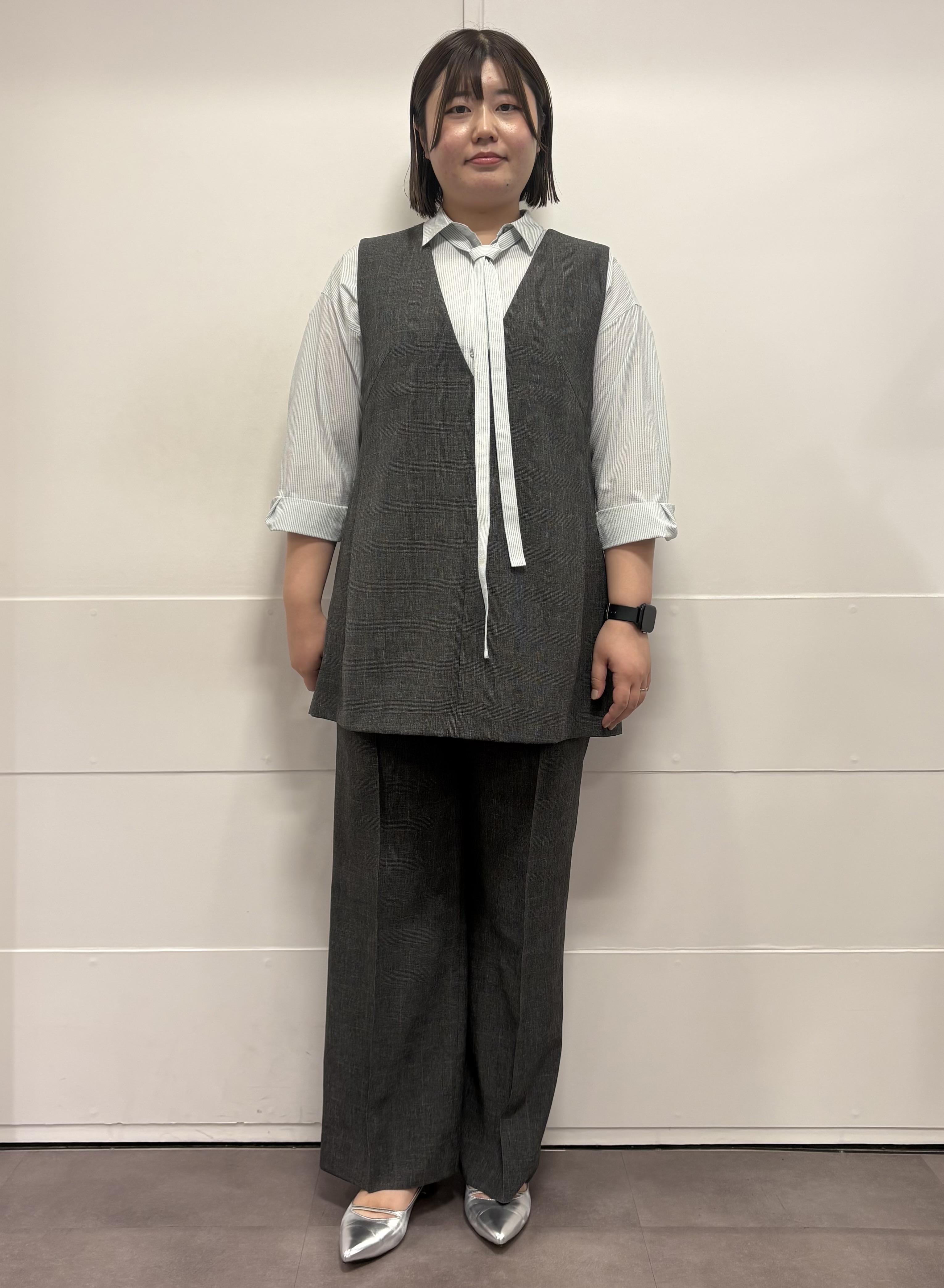 MIさんの「UNTITLED｜【洗える／UVケア／ベルト付】サッカー素材シャツ」を使ったコーディネート