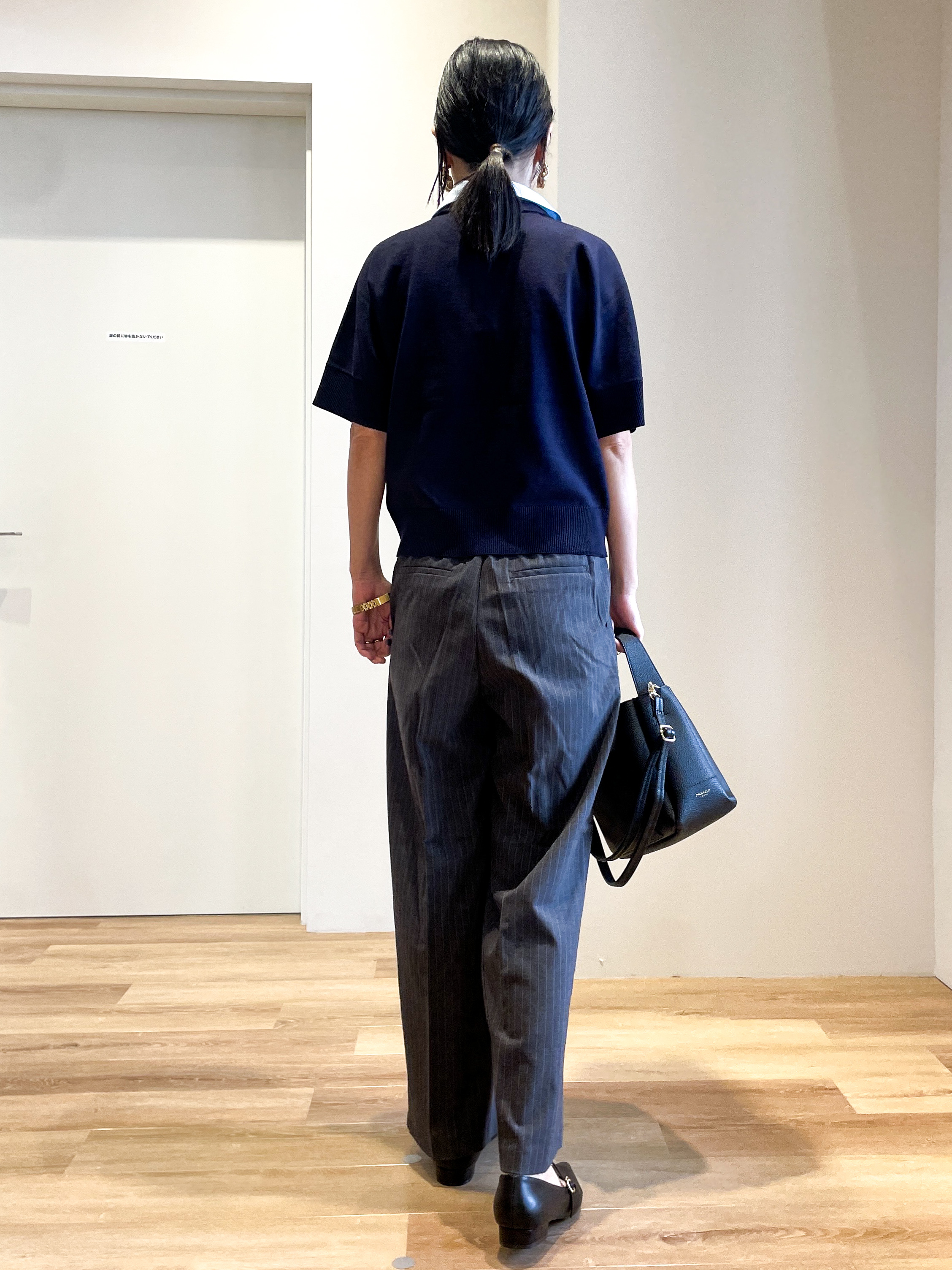 あいさんの「OPAQUE.CLIP｜【森絵梨佳さん着用】2WAY衿ドッキングニット《洗濯機OK》」を使ったコーディネート