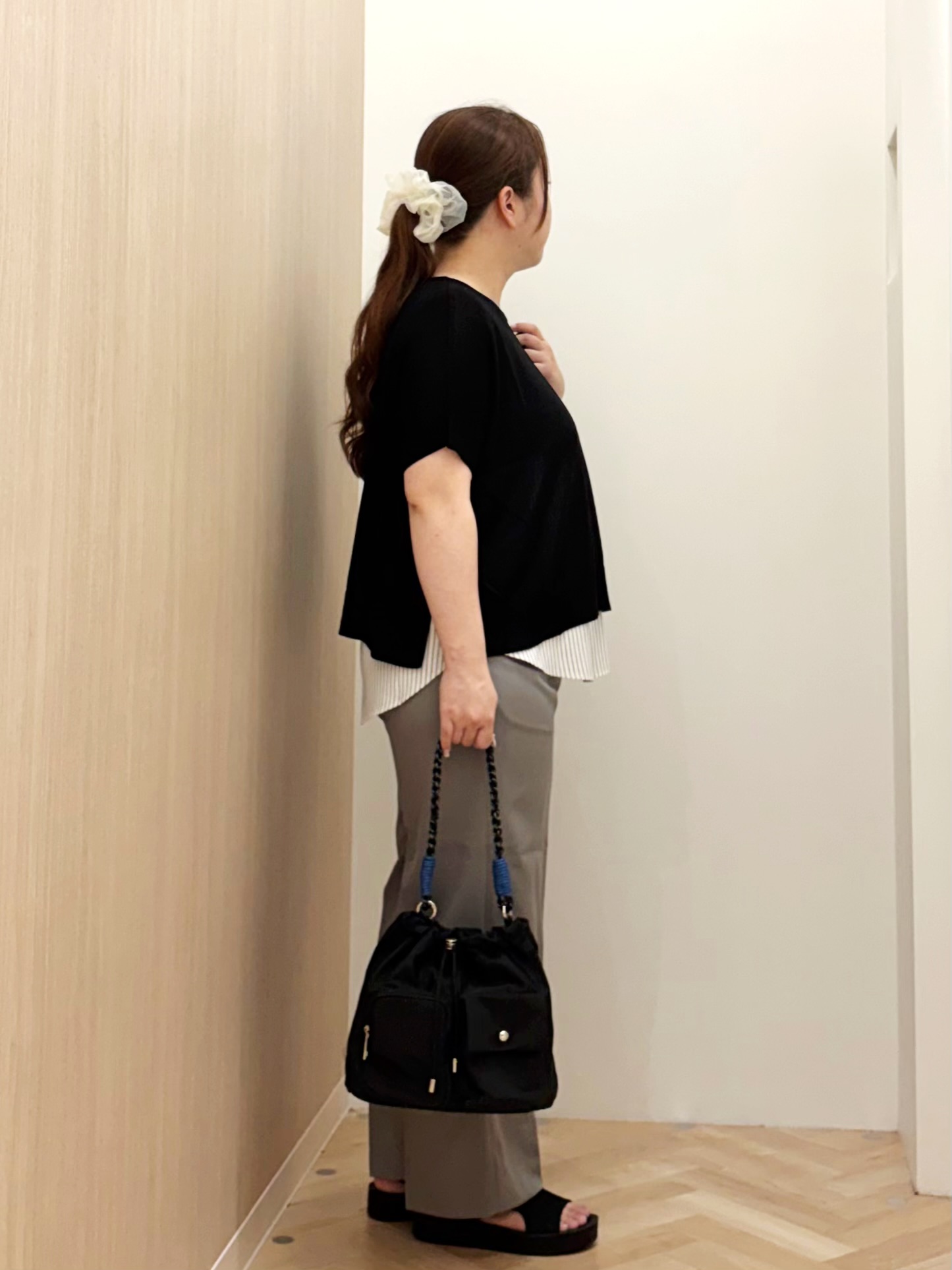 akariさんの「grove｜【体系カバー◎】ニット&times;インナーシャツタンクSET」を使ったコーディネート