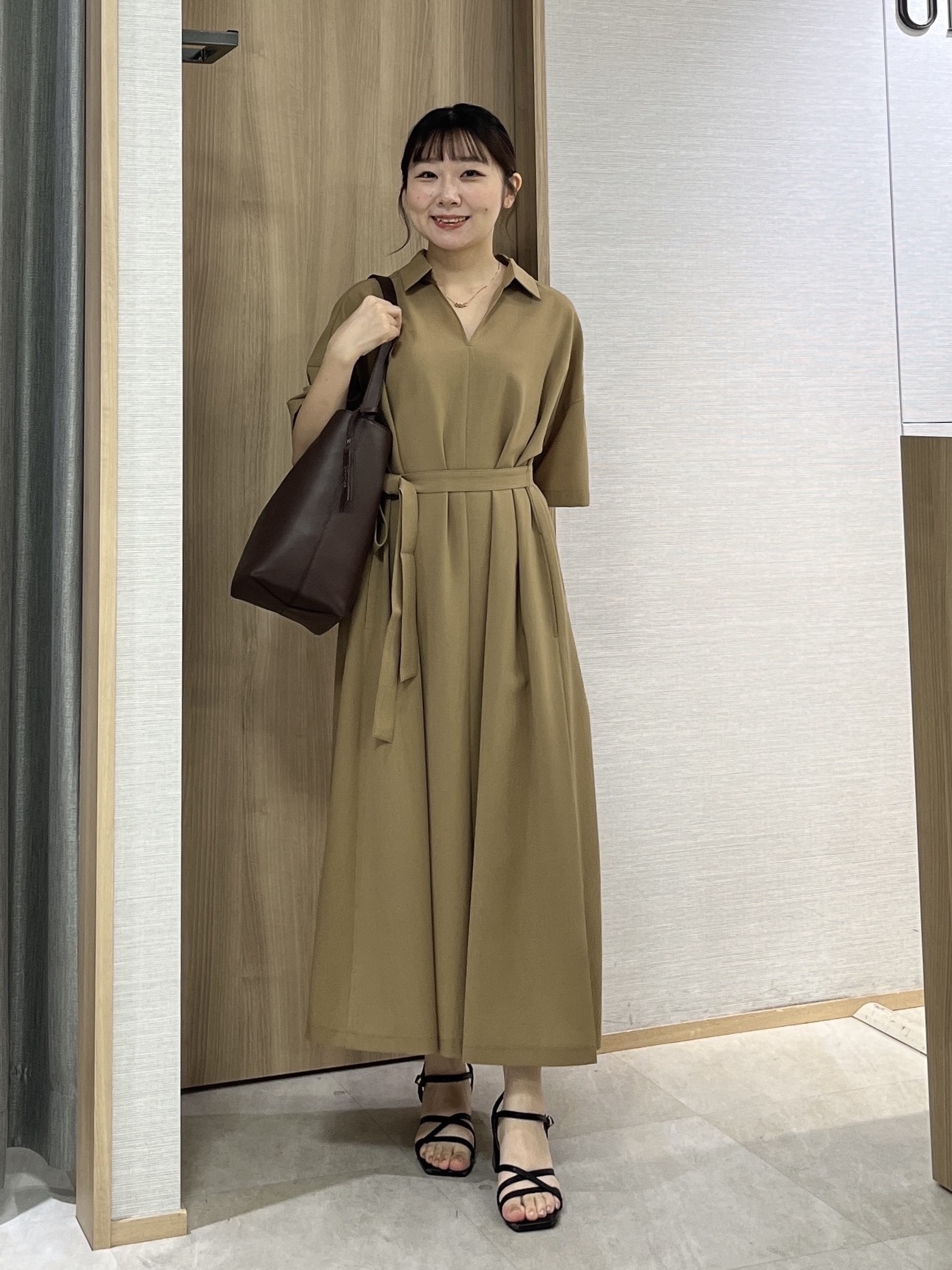 KAHOさんの「UNTITLED｜【初秋も活躍/UVカット/接触冷感】エアリークールワンピース」を使ったコーディネート