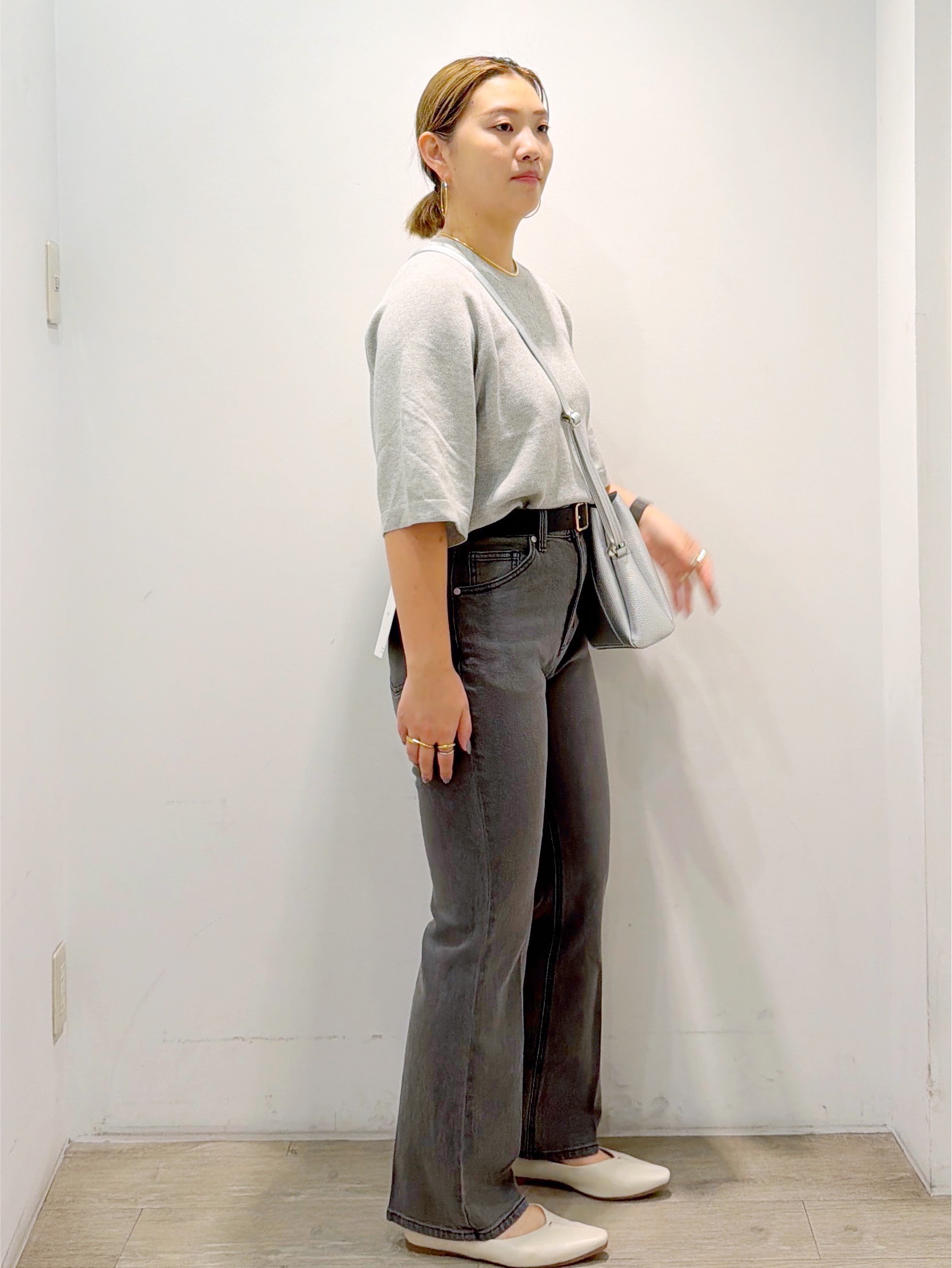 sumicaさんの「OPAQUE.CLIP｜スウェットライクニット【洗濯機OK】」を使ったコーディネート