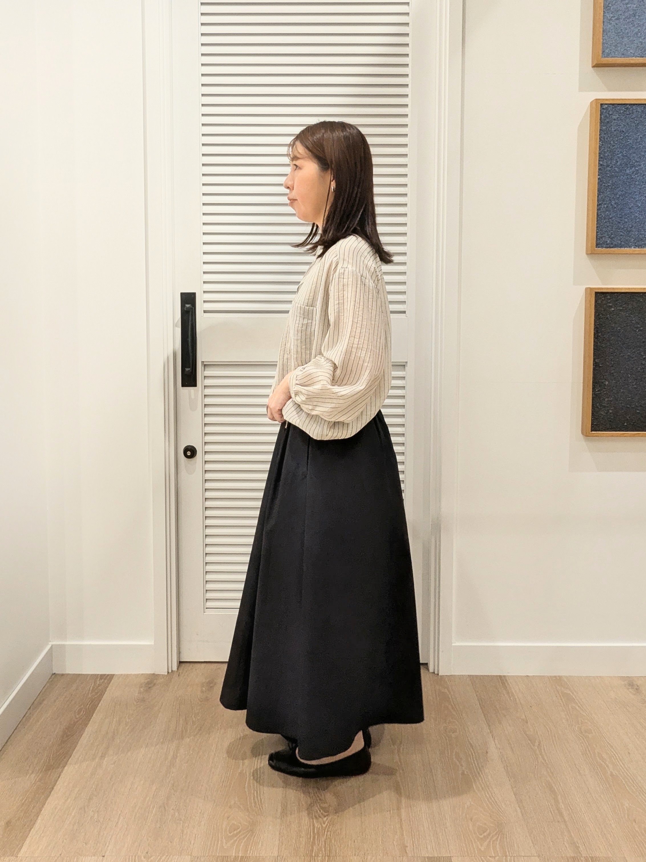 enさんの「Dessin｜コットンナイロン タックスカート」を使ったコーディネート