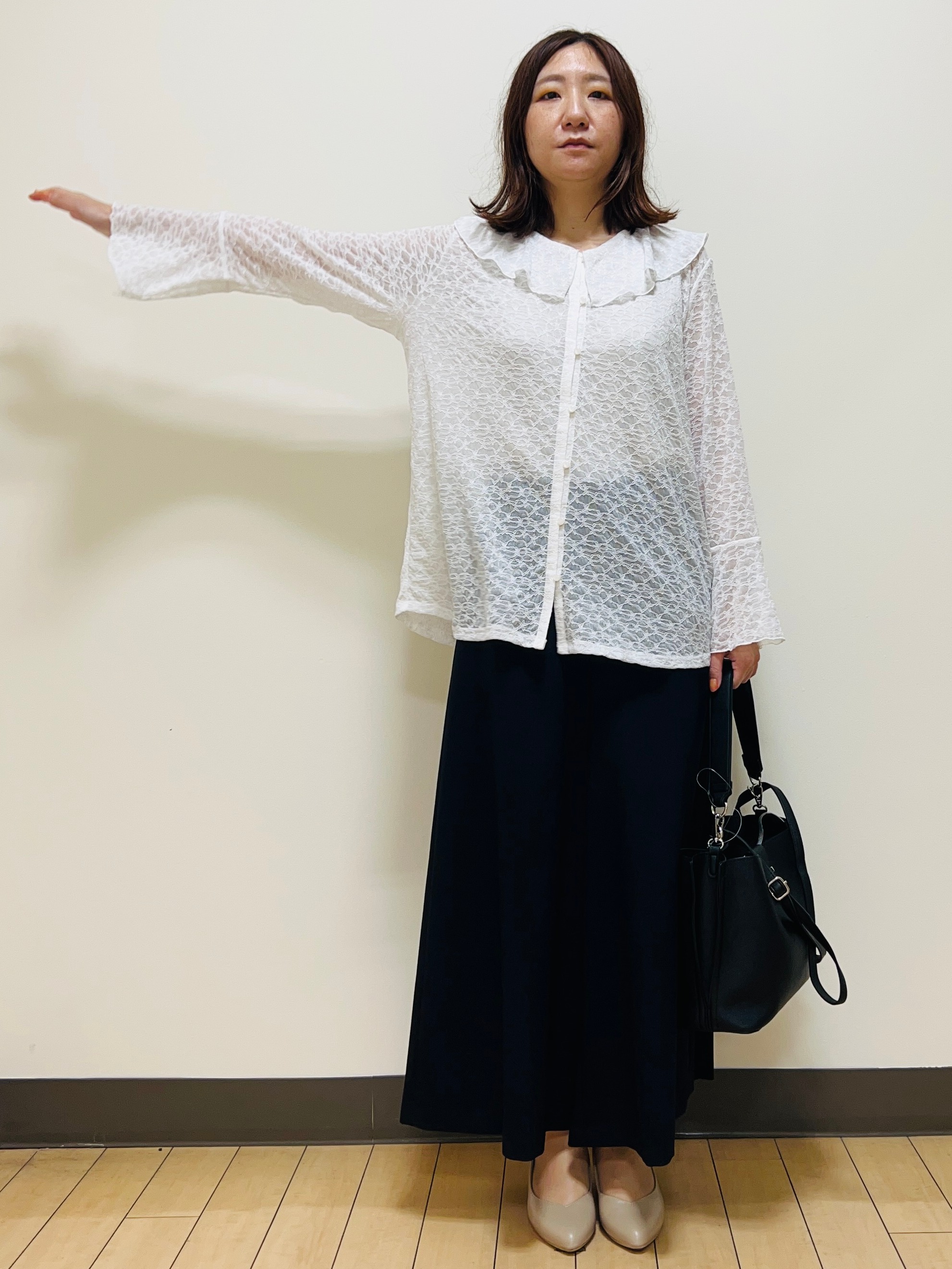 miiiさんの「Reflect｜【洗える】フリルレースブラウス」を使ったコーディネート