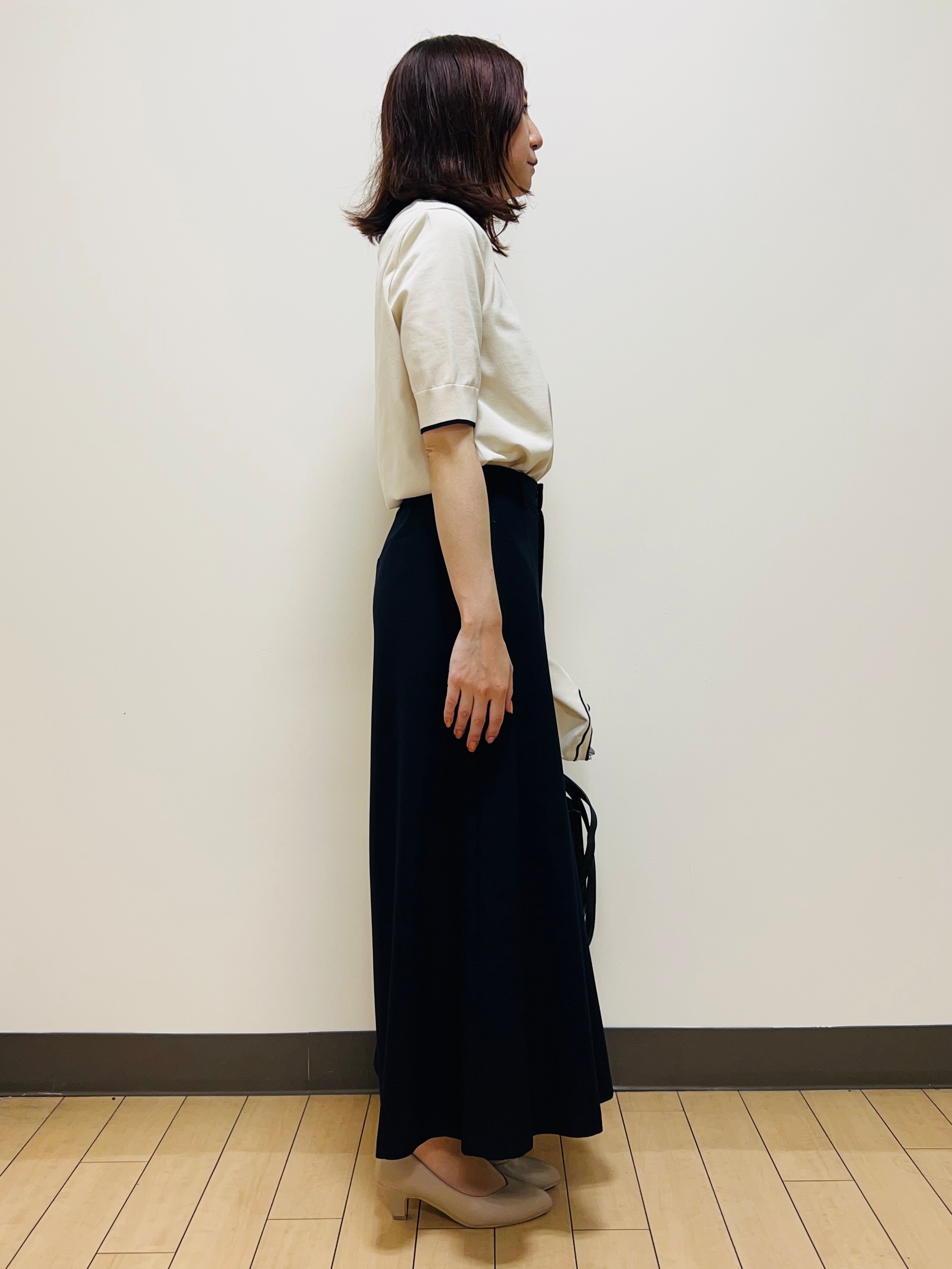 miiiさんの「Reflect｜【UVカット／アンサンブル／手洗い可】バイカラーニットプルオーバー」を使ったコーディネート
