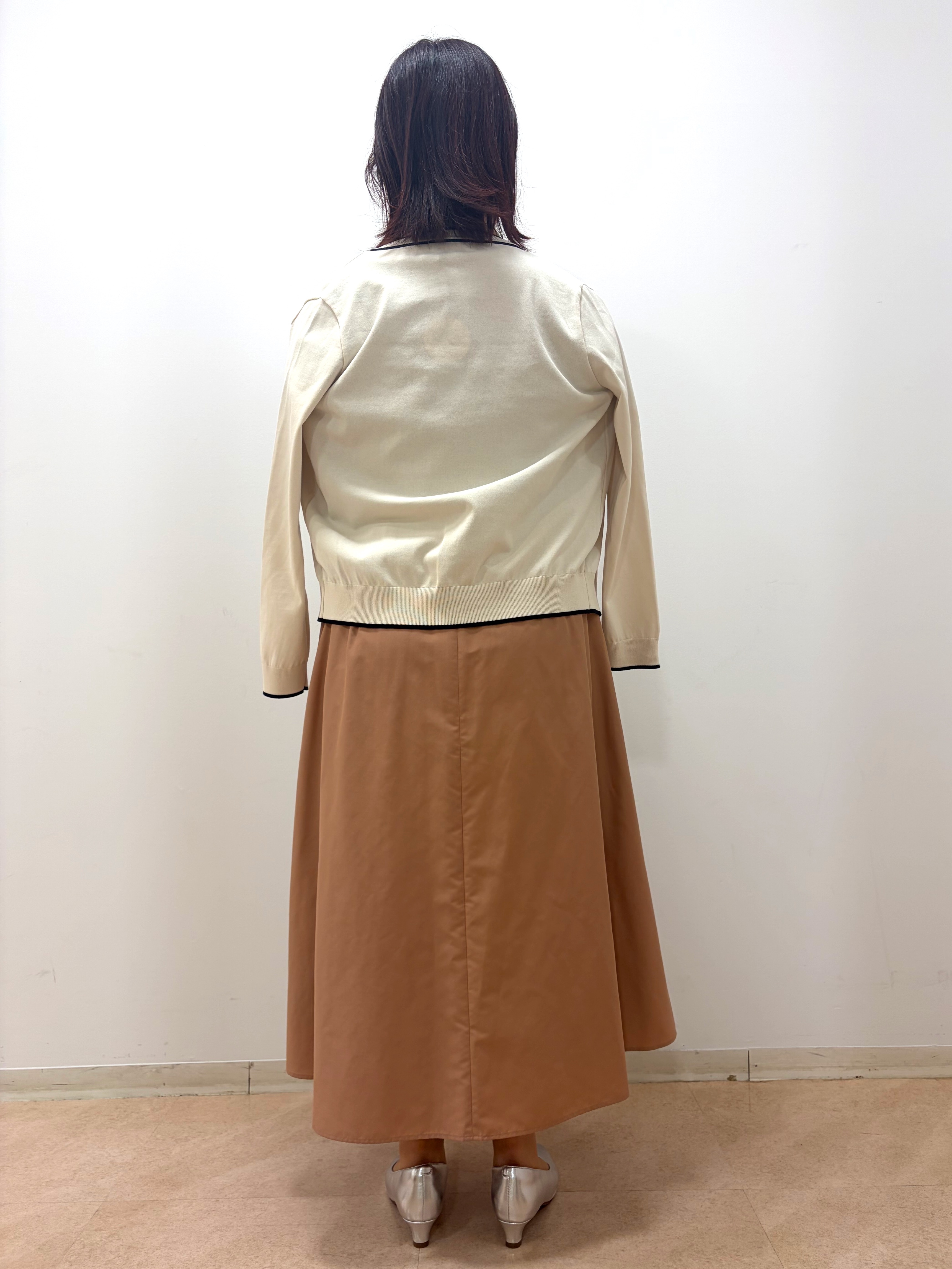 keiさんの「Reflect｜【UVカット／アンサンブル／手洗い可】バイカラーニットカーディガン」を使ったコーディネート