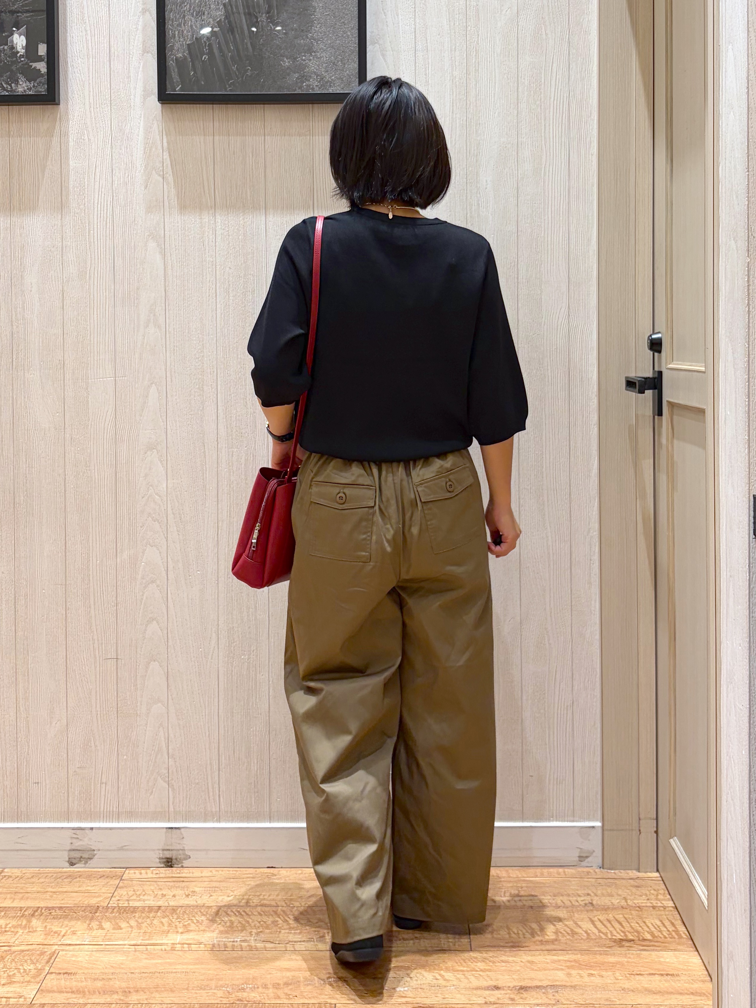 shirayuuuさんの「SHOO･LA･RUE｜【ガンガン洗える/毛玉になりにくい】二の腕見せない 5分袖ニット」を使ったコーディネート