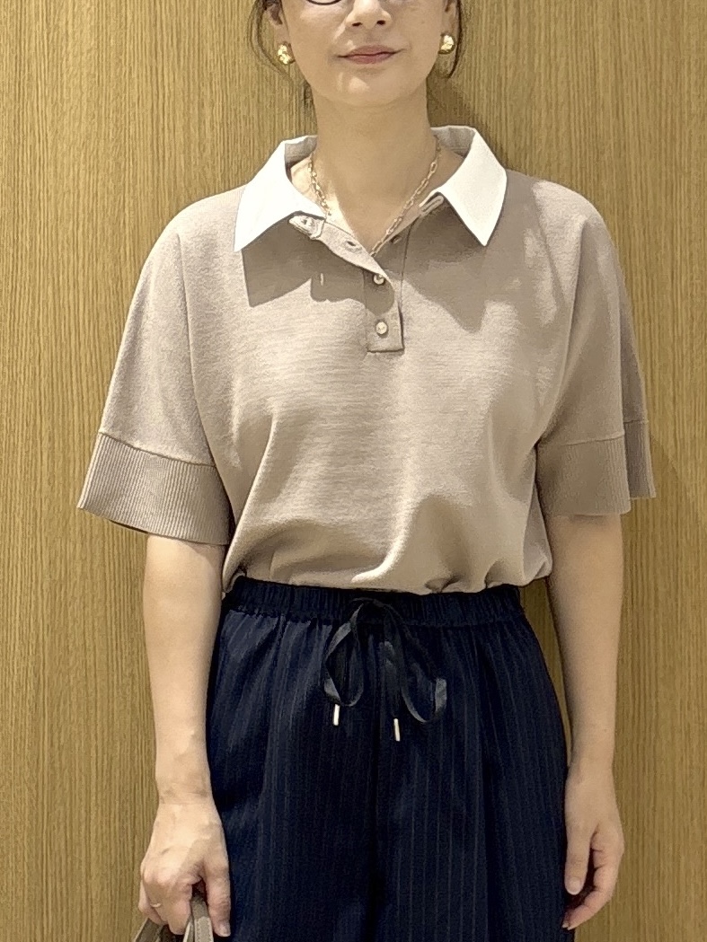 たけねぇさんの「OPAQUE.CLIP｜2WAY衿ドッキングニット《洗濯機OK》」を使ったコーディネート