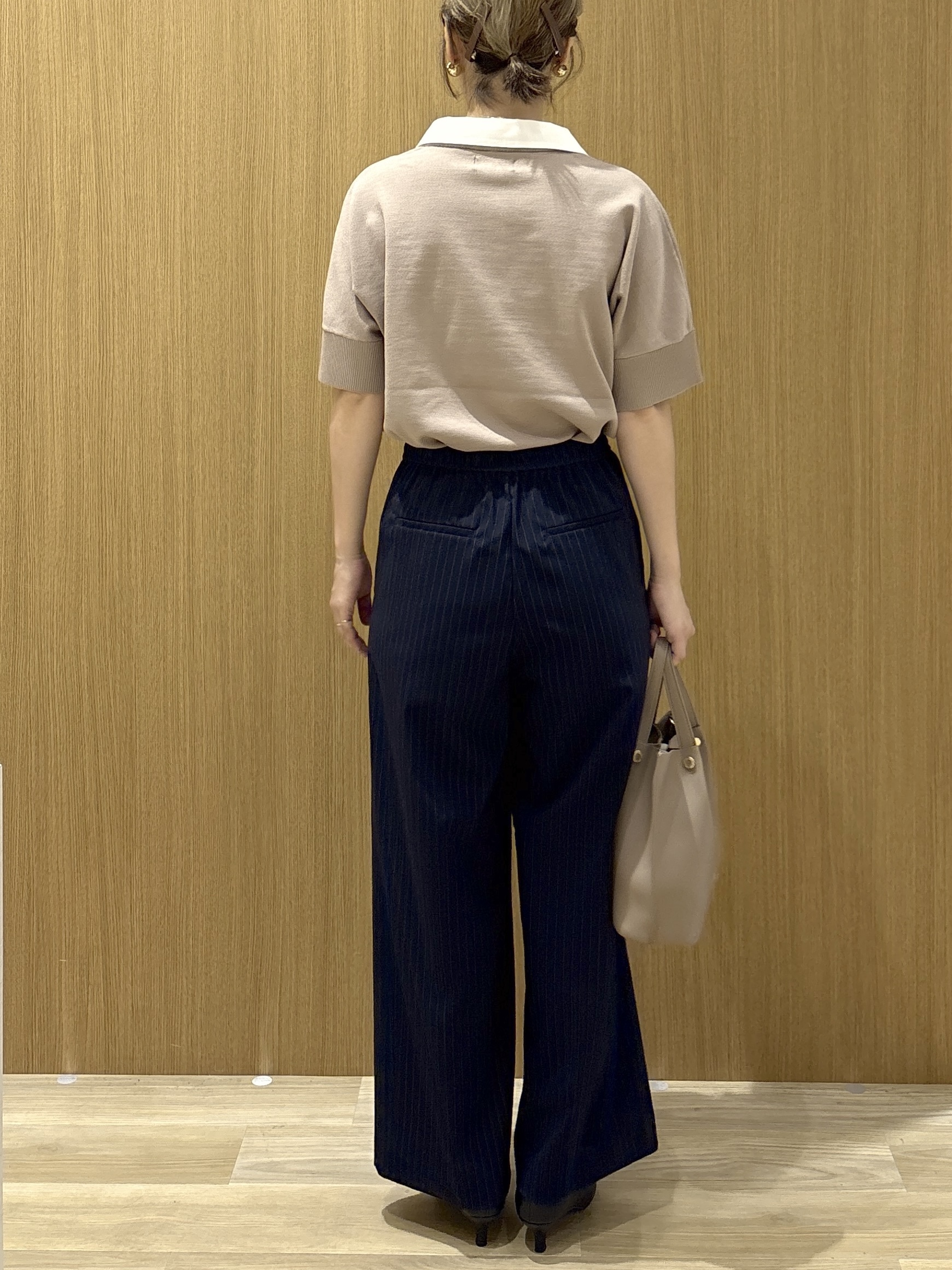 たけねぇさんの「OPAQUE.CLIP｜2WAY衿ドッキングニット《洗濯機OK》」を使ったコーディネート