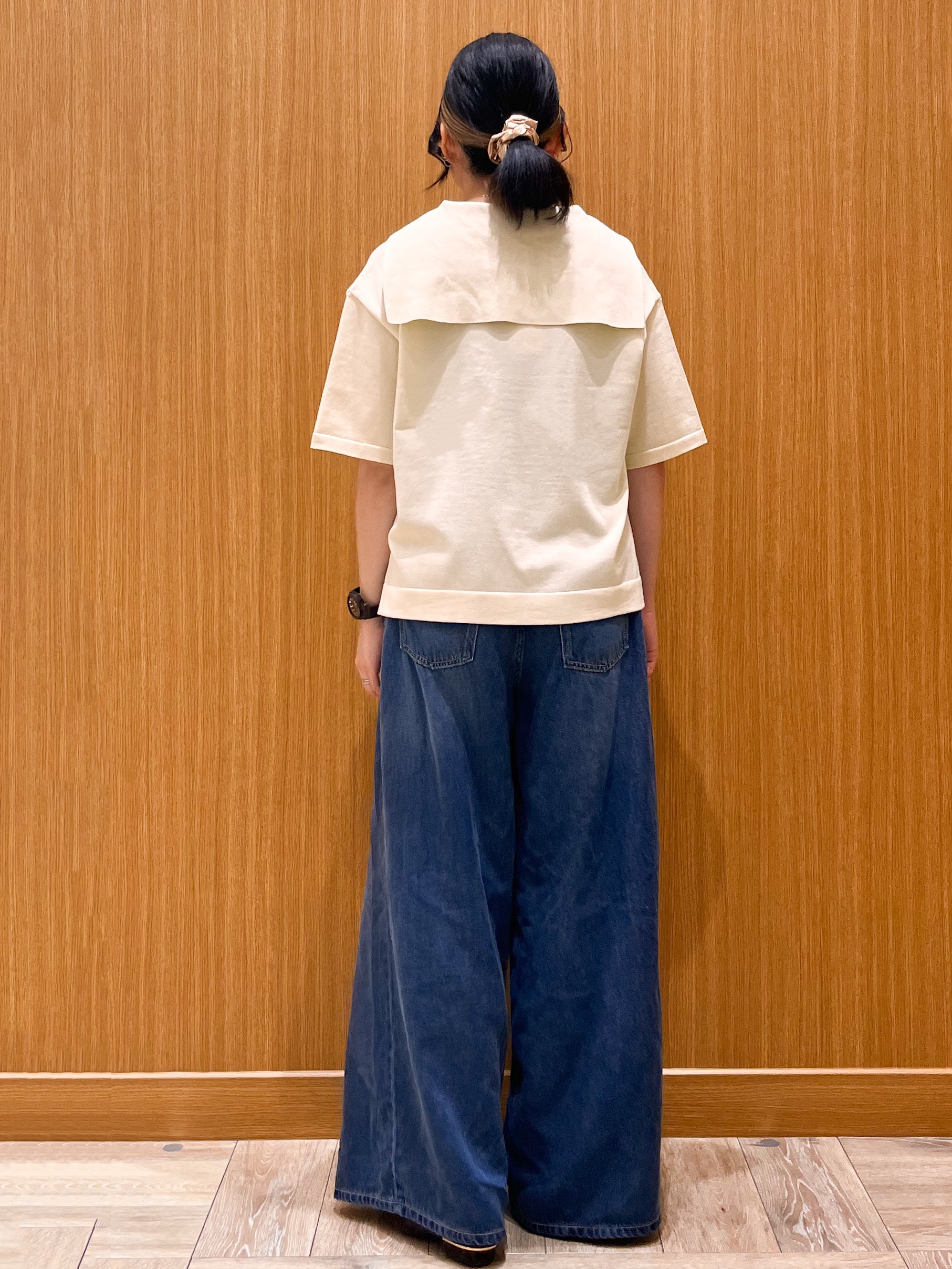 aさんの「OPAQUE.CLIP｜【UV／遮熱性】セーラーニット《洗濯機OK》」を使ったコーディネート