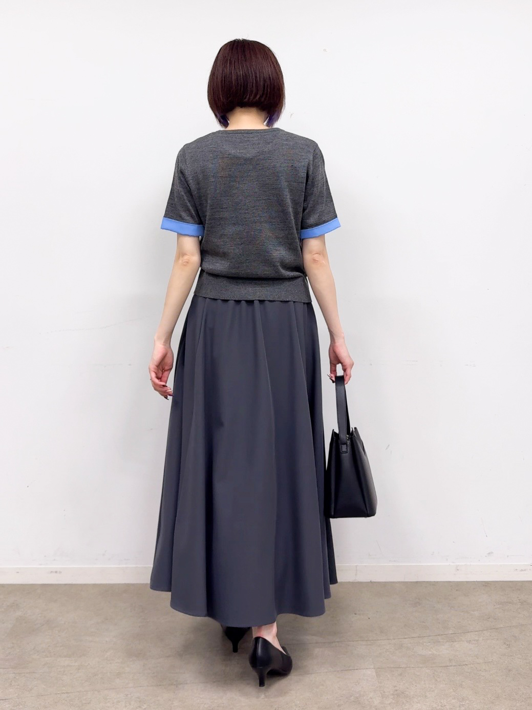 𝐜𝐡𝐢𝐤𝐚さんの「THE SHOP TK｜POLO BCS/アーガイル5分袖ニット」を使ったコーディネート