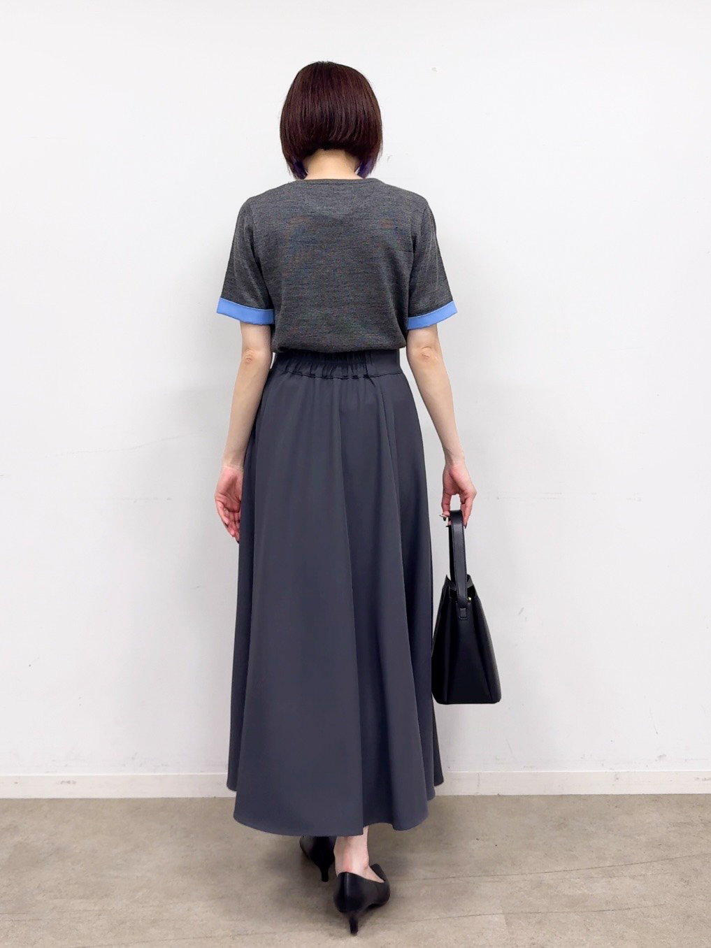 𝐜𝐡𝐢𝐤𝐚さんの「THE SHOP TK｜POLO BCS/アーガイル5分袖ニット」を使ったコーディネート