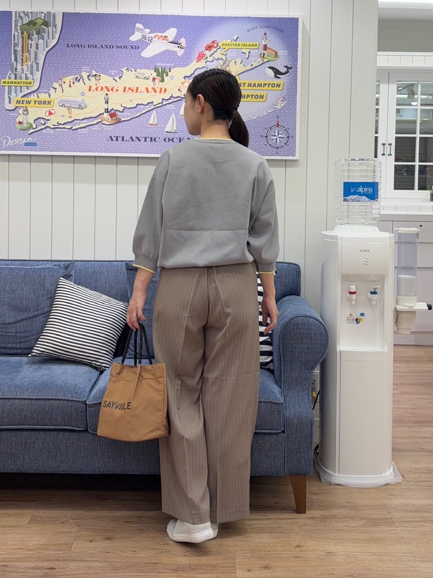 Ayakaさんの「Dessin｜【UVカット/マシンウォッシャブル】6分袖配色ニット」を使ったコーディネート