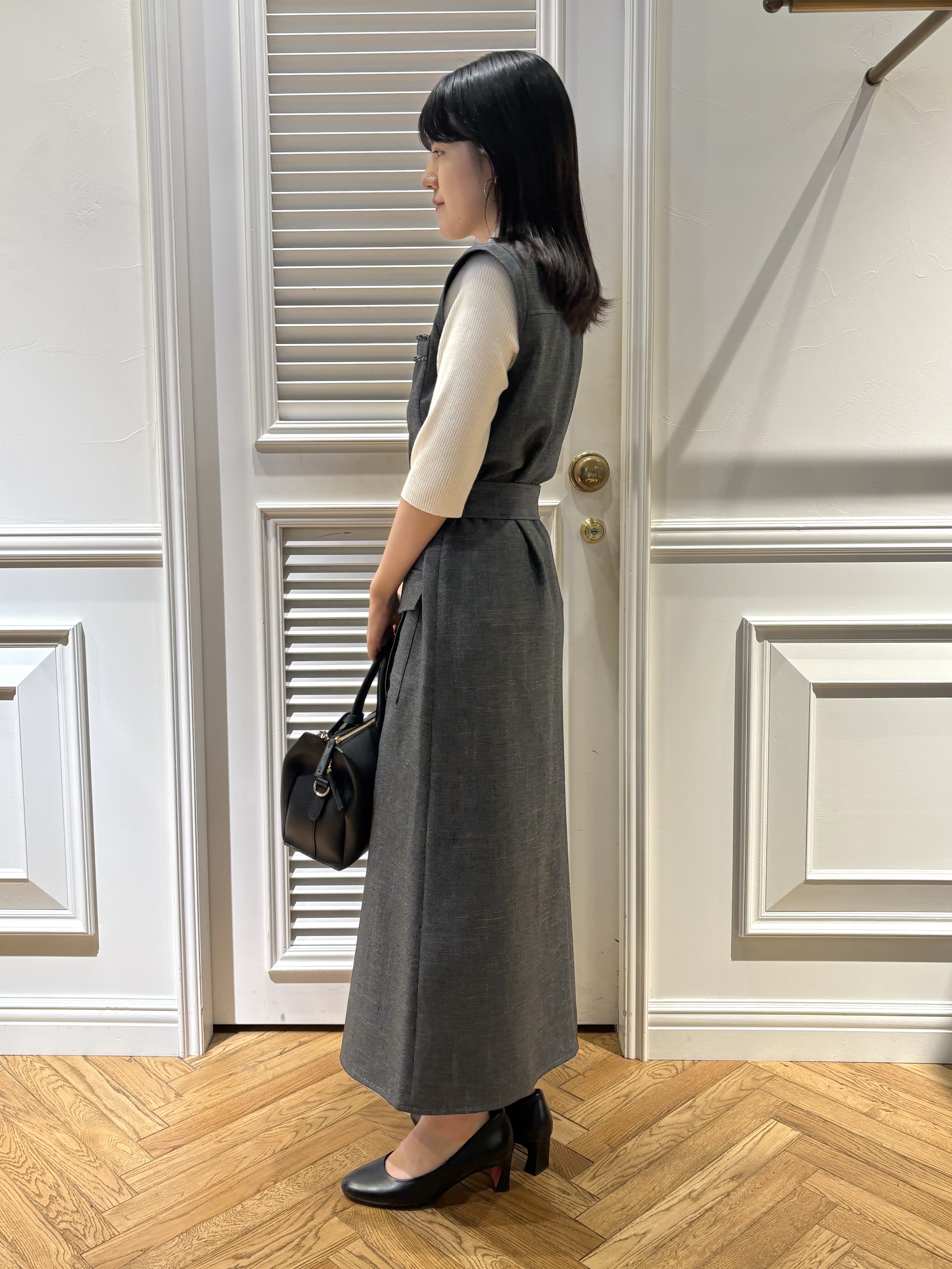 cocoさんの「DRESSTERIOR｜【接触冷感】クールタッチ ハーフスリーブニット」を使ったコーディネート