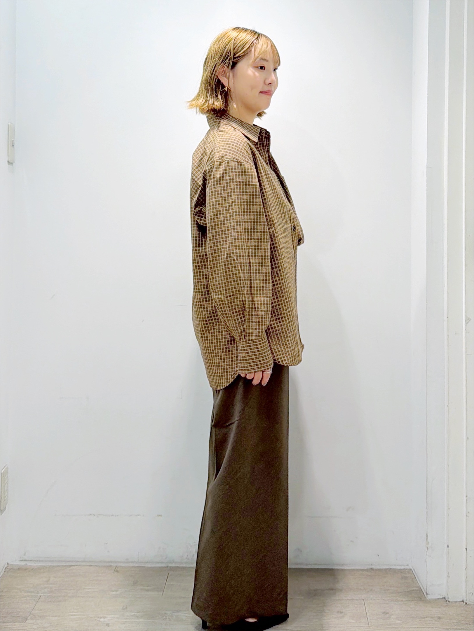 sumicaさんの「OPAQUE.CLIP｜チェック柄シャツ【洗濯機OK】」を使ったコーディネート
