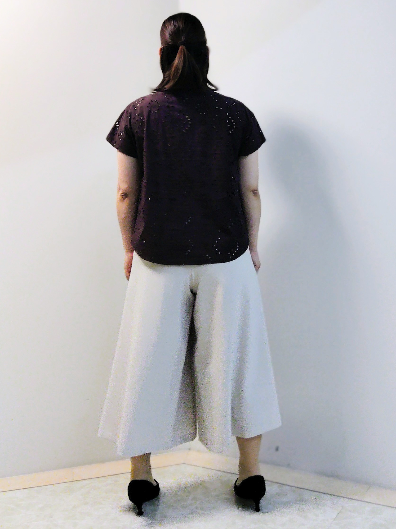 エリさんの「Reflect｜【通勤◎】カットワーク刺繍レース シャツブラウス」を使ったコーディネート