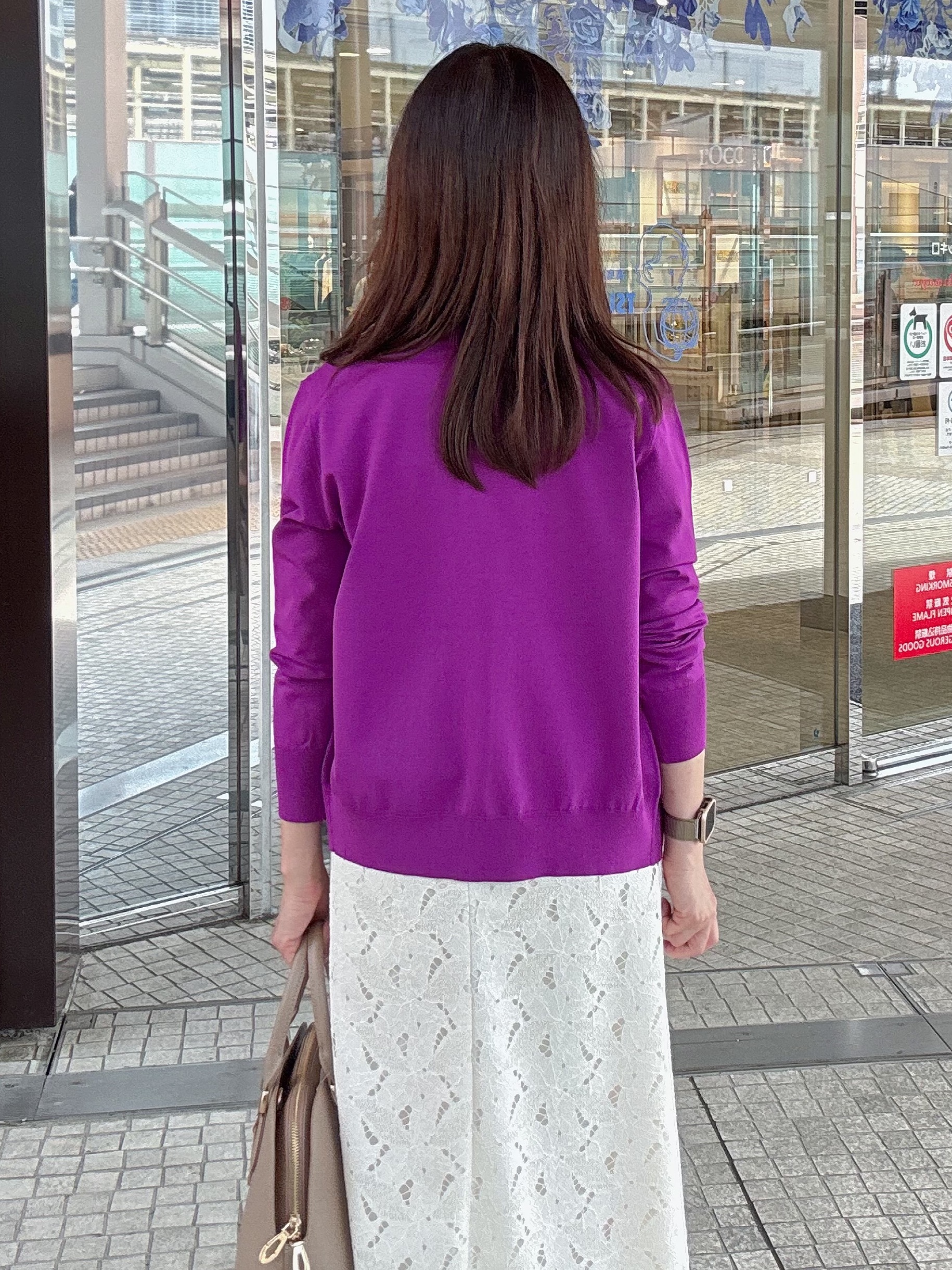 makiさんの「UNTITLED｜【アンサンブル可能/秋羽織り】コンパクトニットカーディガン」を使ったコーディネート