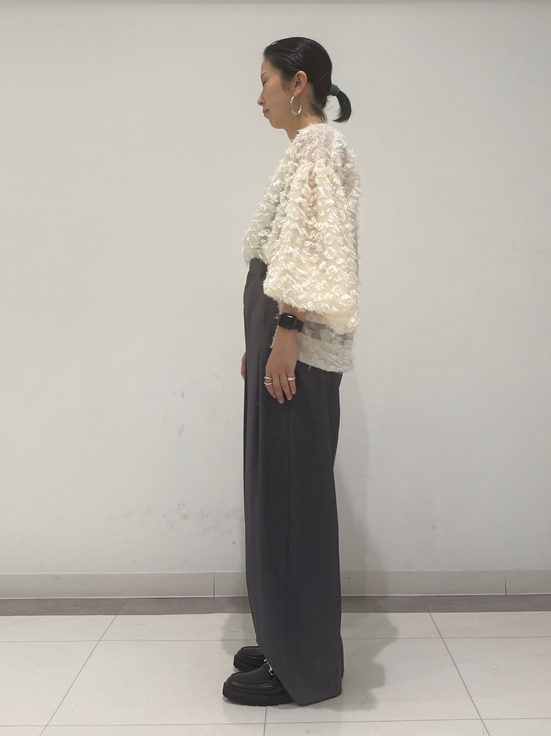 MIYAKAWAさんの「DRESSTERIOR｜【着映え】シアージャカード プルオーバーブラウス」を使ったコーディネート