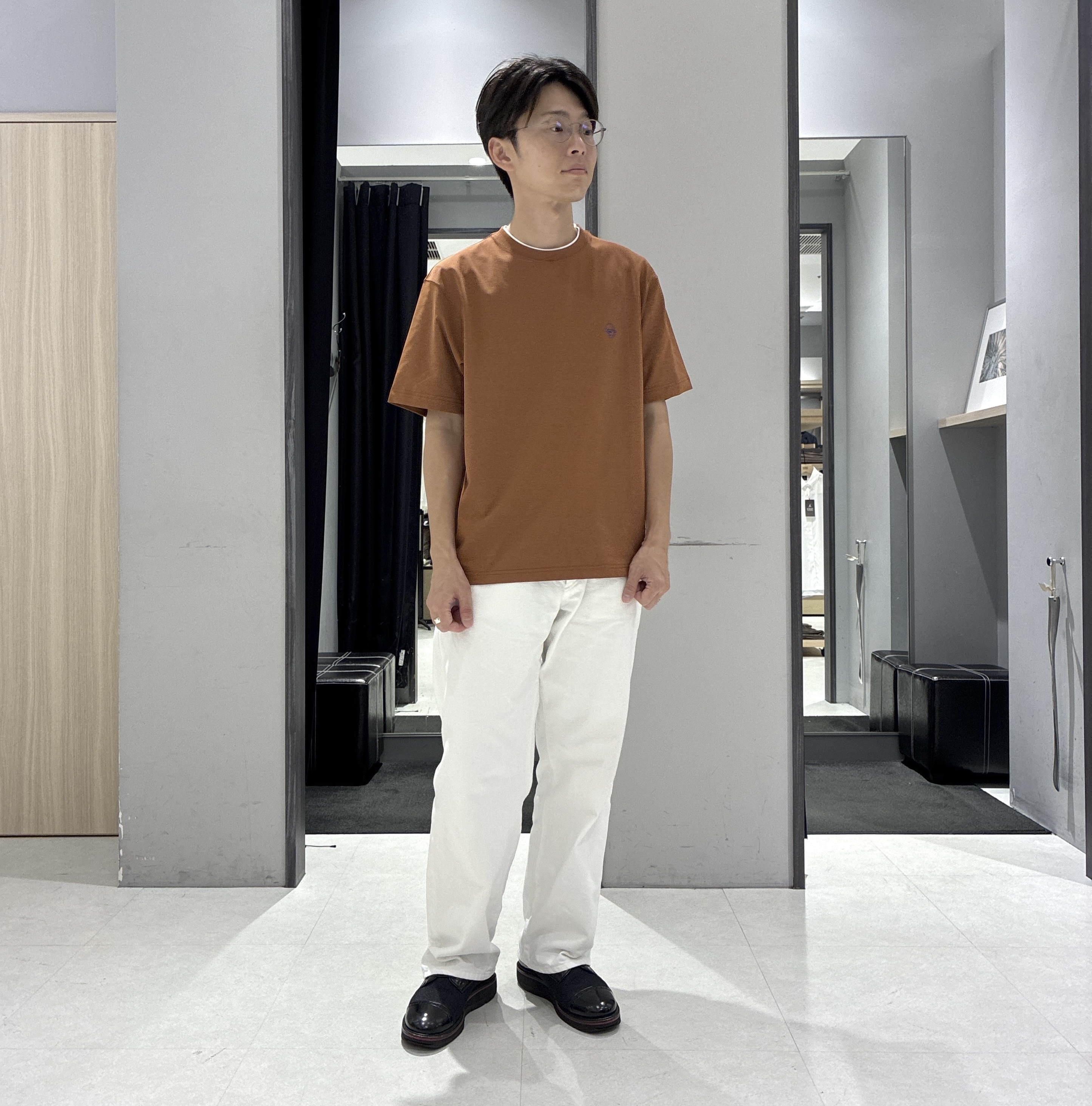 わいずみさんの「TAKEO KIKUCHI｜【抗菌防臭/シーズンレス】シアサッカー ジャージシャツ」を使ったコーディネート