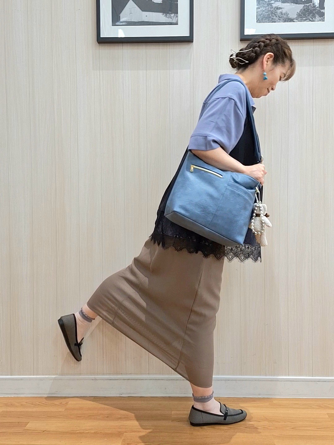 Saoさんの「SHOO･LA･RUE｜【洗濯機可/S-LL】体型カバーしながらこなれ見え レース付きキャミソール」を使ったコーディネート