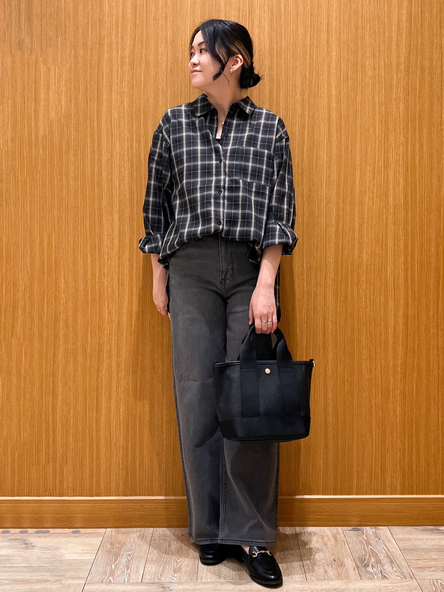 aさんの「OPAQUE.CLIP｜チェック柄シャツ【洗濯機OK】」を使ったコーディネート