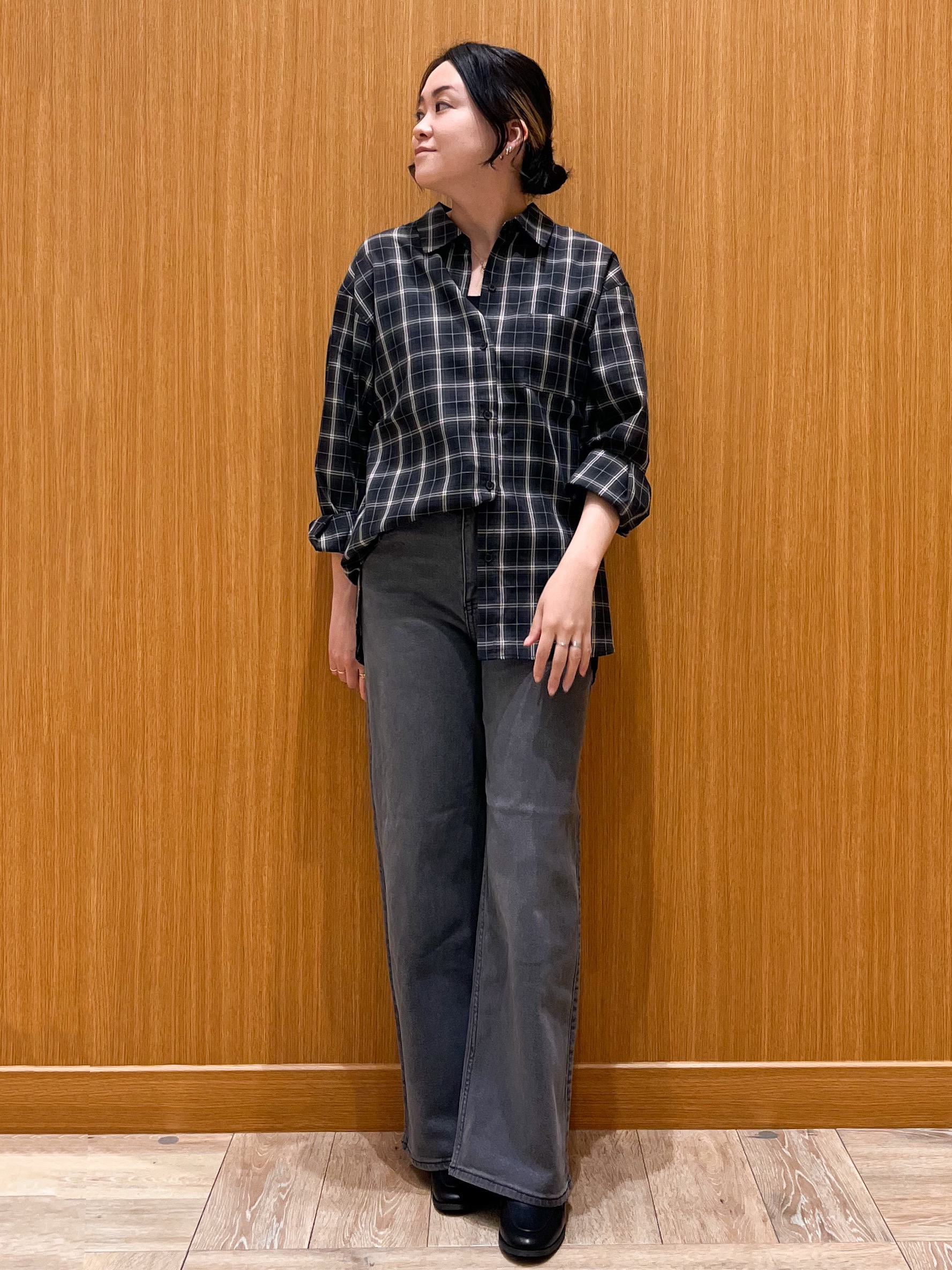 aさんの「OPAQUE.CLIP｜チェック柄シャツ【洗濯機OK】」を使ったコーディネート