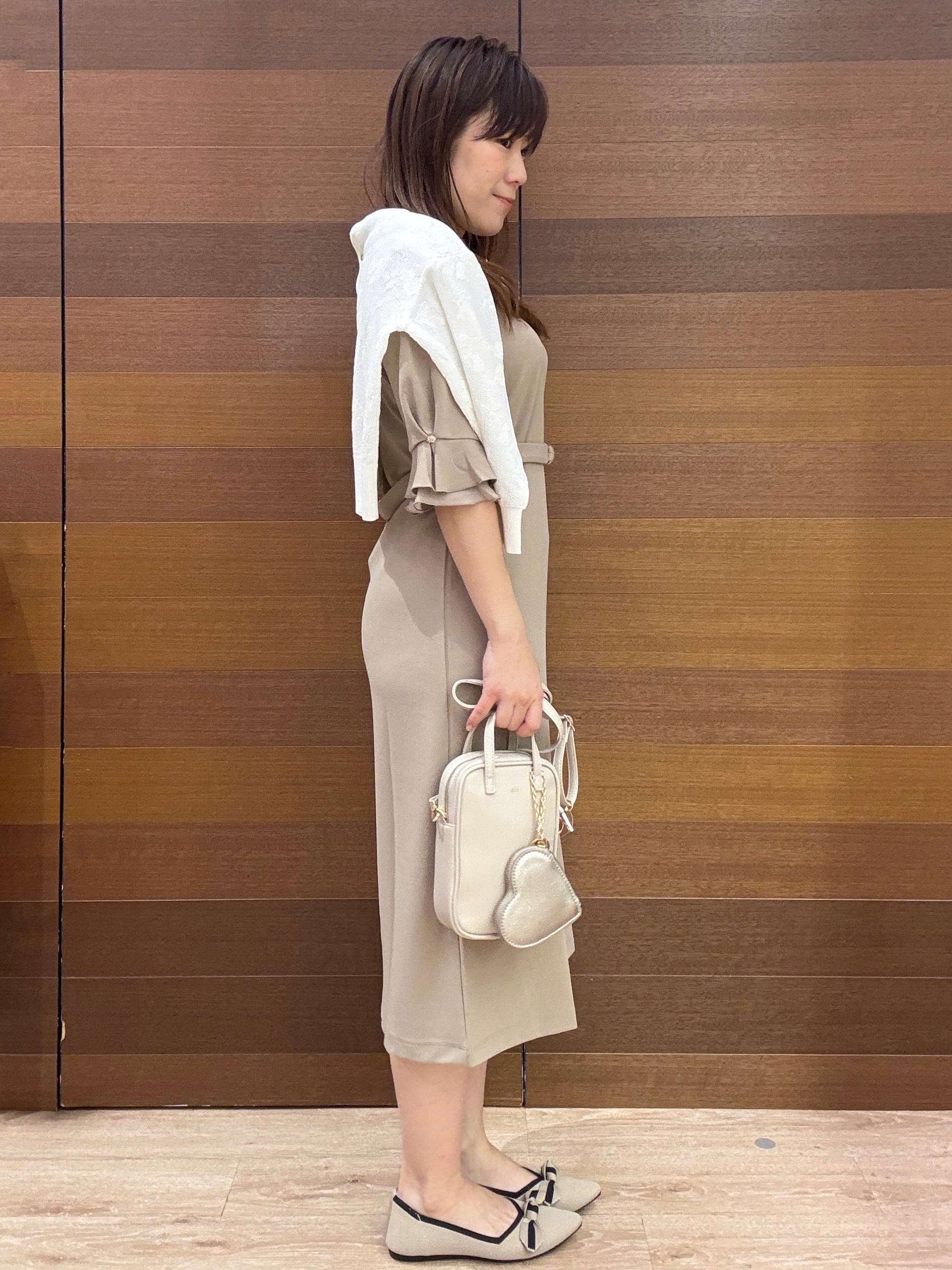maichiさんの「OPAQUE.CLIP｜【８色展開】柄アソートシアーカーディガン《洗濯機OK》」を使ったコーディネート