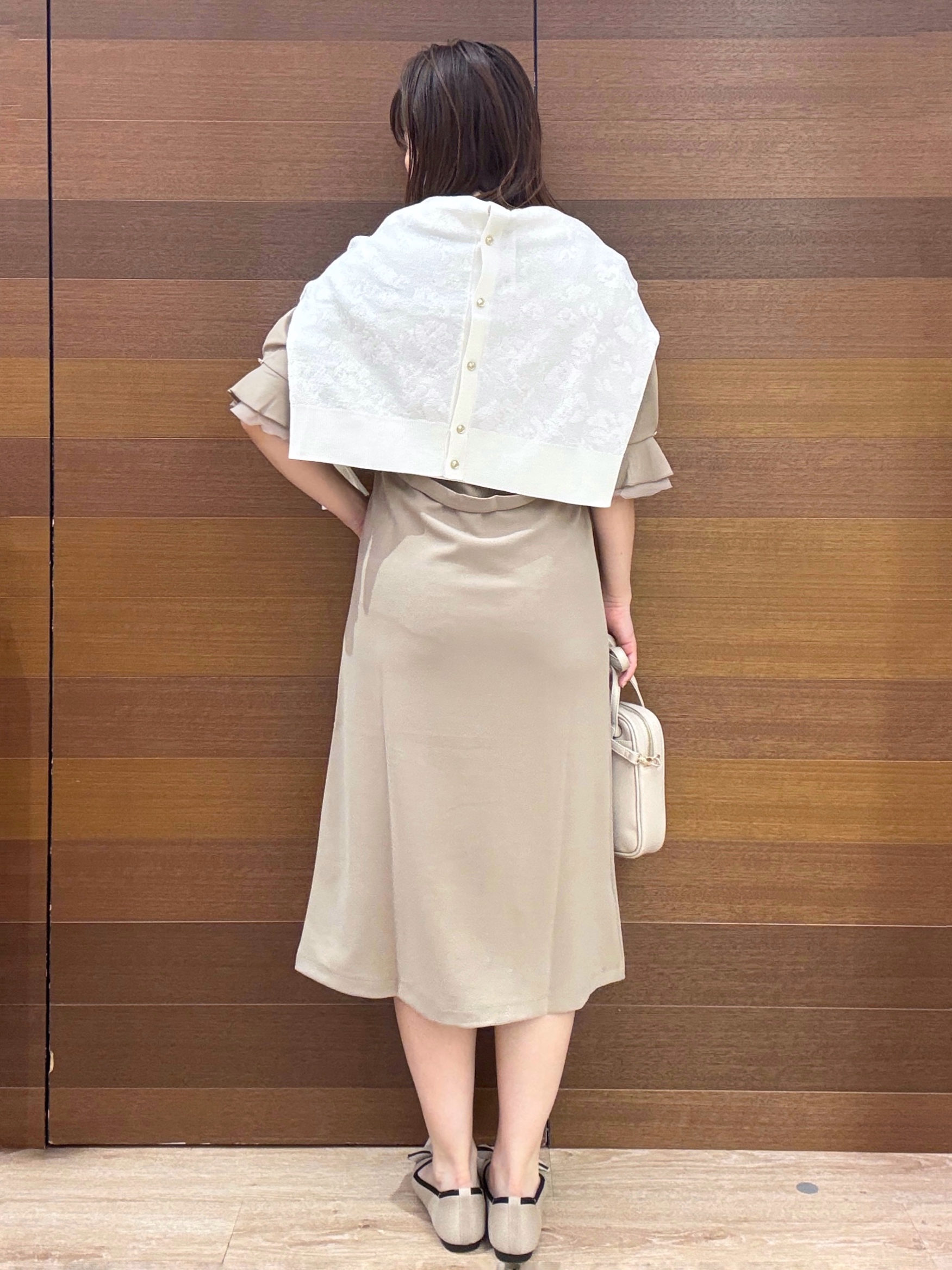 maichiさんの「OPAQUE.CLIP｜【８色展開】柄アソートシアーカーディガン《洗濯機OK》」を使ったコーディネート