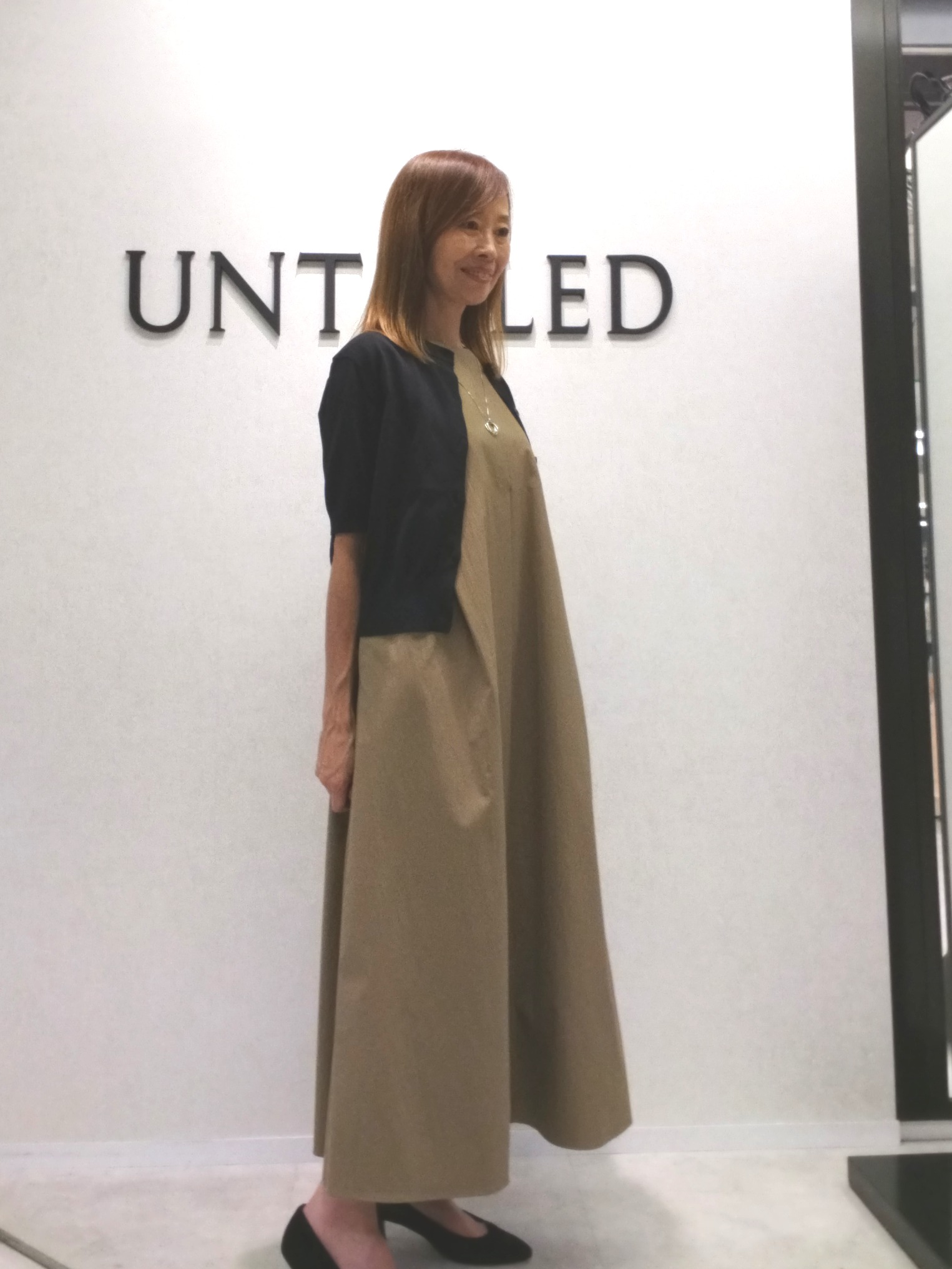 もりさんの「UNTITLED｜【残暑も快適/接触冷感/UVカット/吸水速乾】Aラインロングワンピース」を使ったコーディネート
