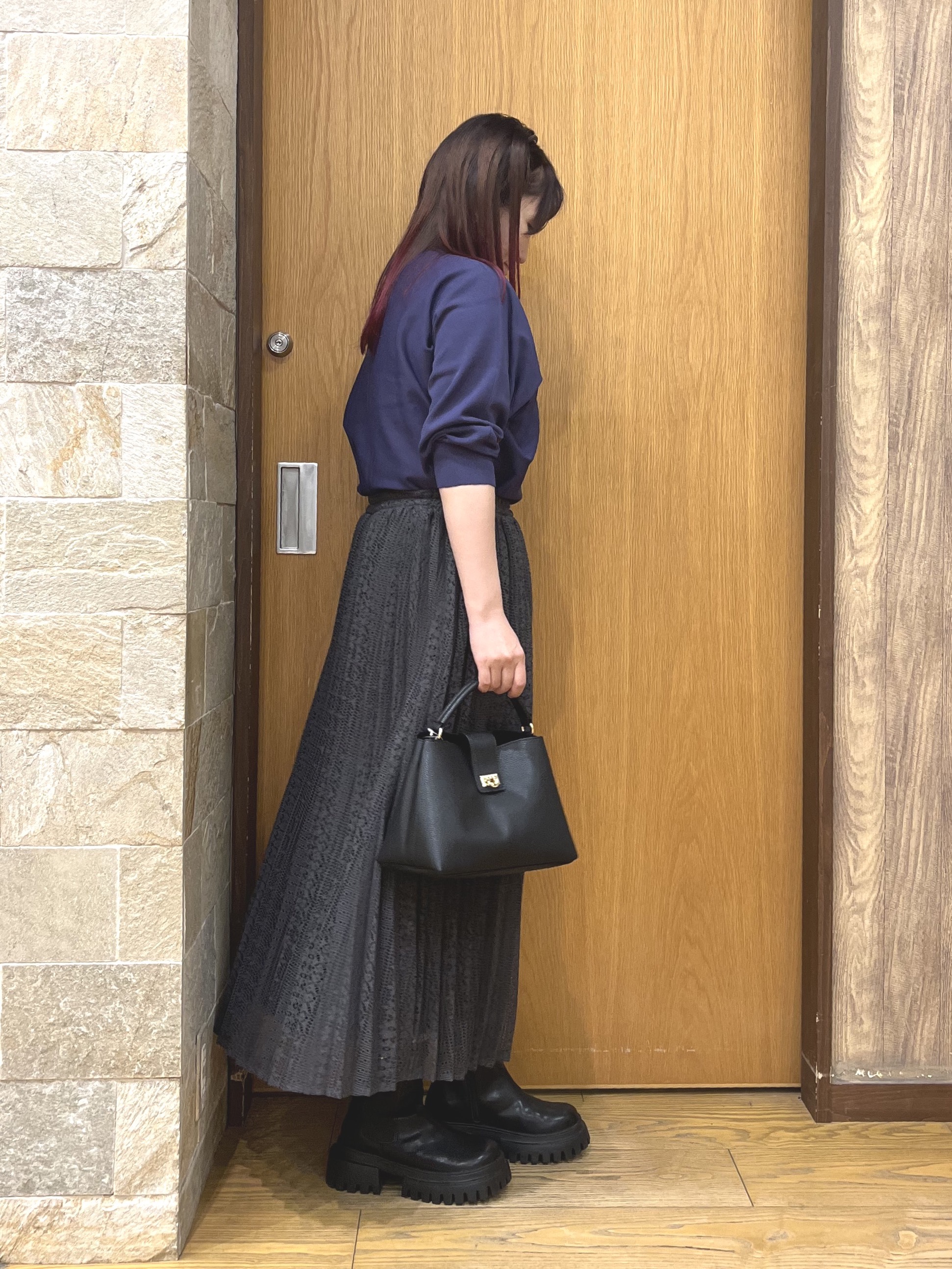 ゆっきーさんの「SHOO･LA･RUE｜【洗濯機可】軽やかでさらっとしたタッチ すっきり見えドルマンニット」を使ったコーディネート