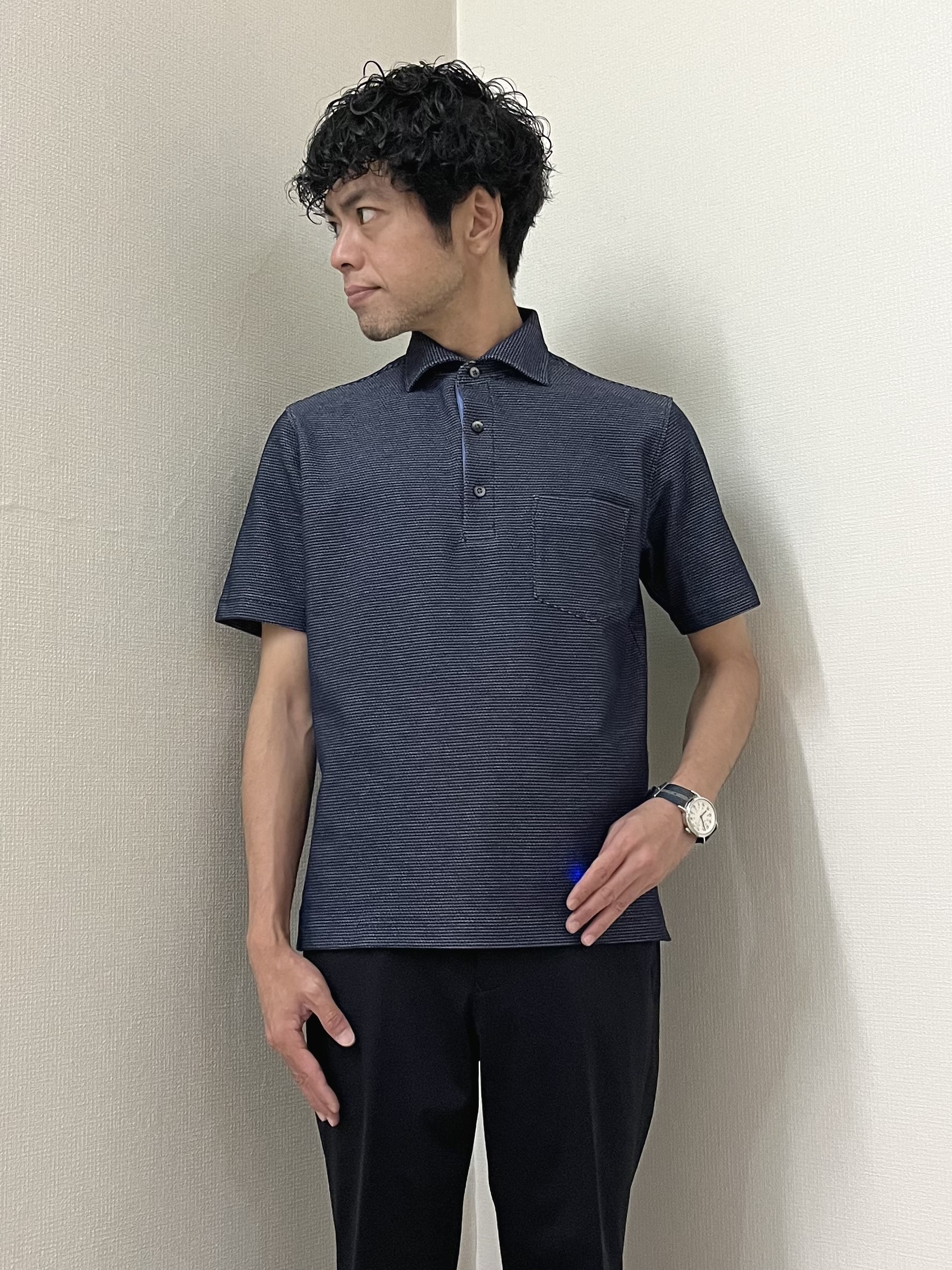 URAさんの「TAKEO KIKUCHI｜【抗菌防臭】ステイフレッシュ ポロシャツ」を使ったコーディネート