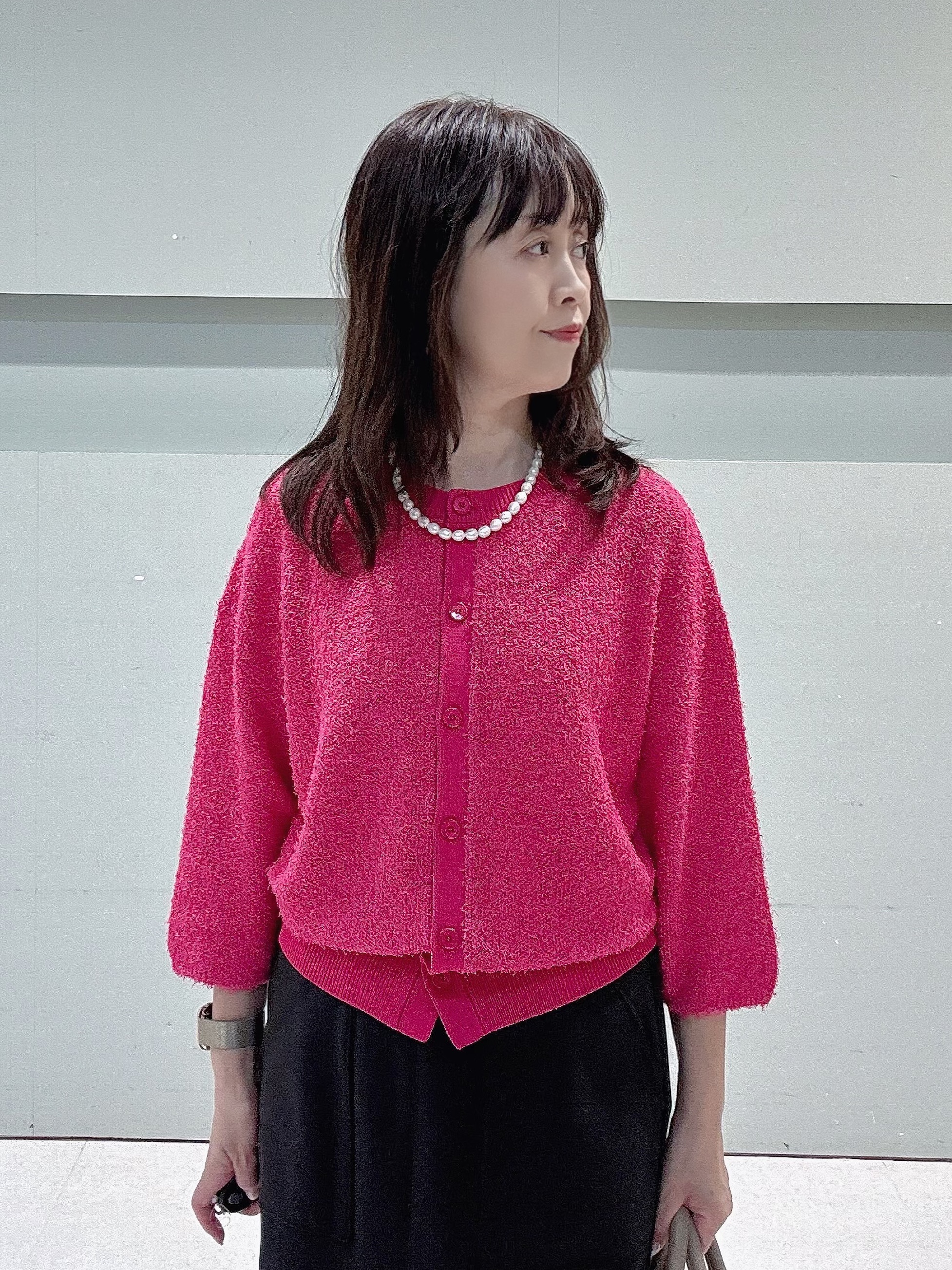 makiさんの「UNTITLED｜【ジャケットライク/前後2WAY】コットン混カールプルオーバー」を使ったコーディネート