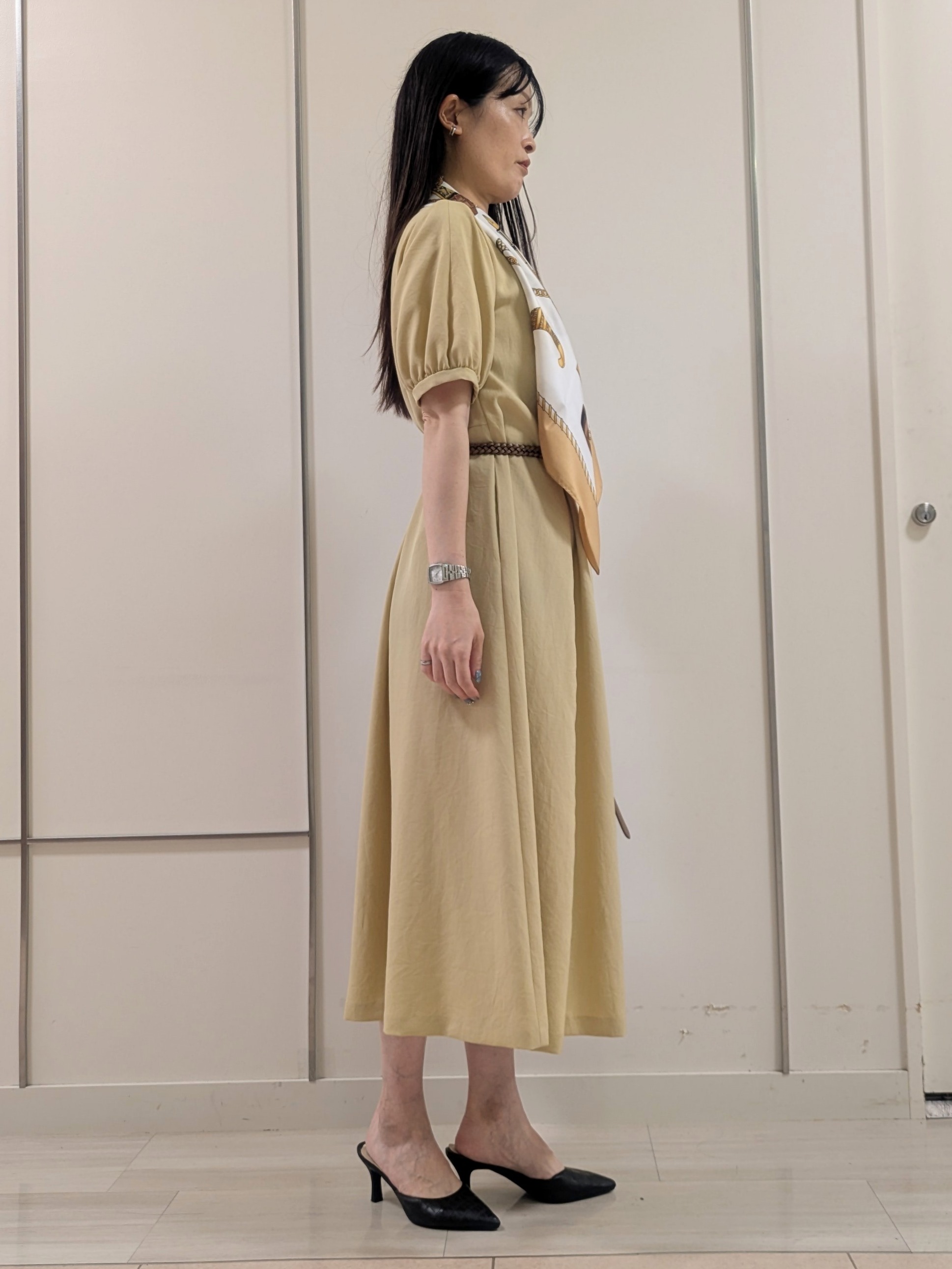 mikiさんの「COUP DE CHANCE｜【手洗い可／日本製】サックワンピース」を使ったコーディネート