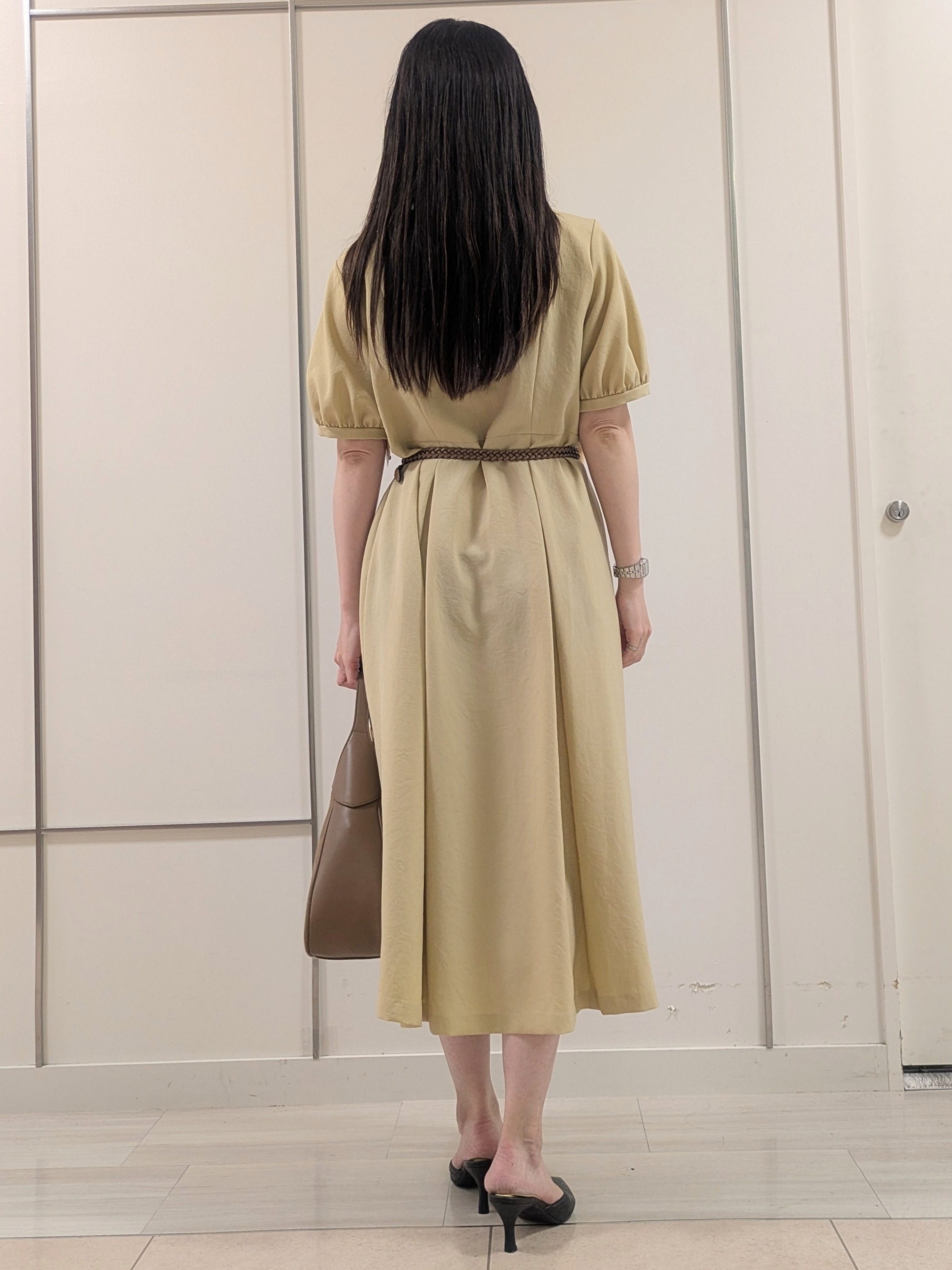 mikiさんの「COUP DE CHANCE｜【手洗い可／日本製】サックワンピース」を使ったコーディネート