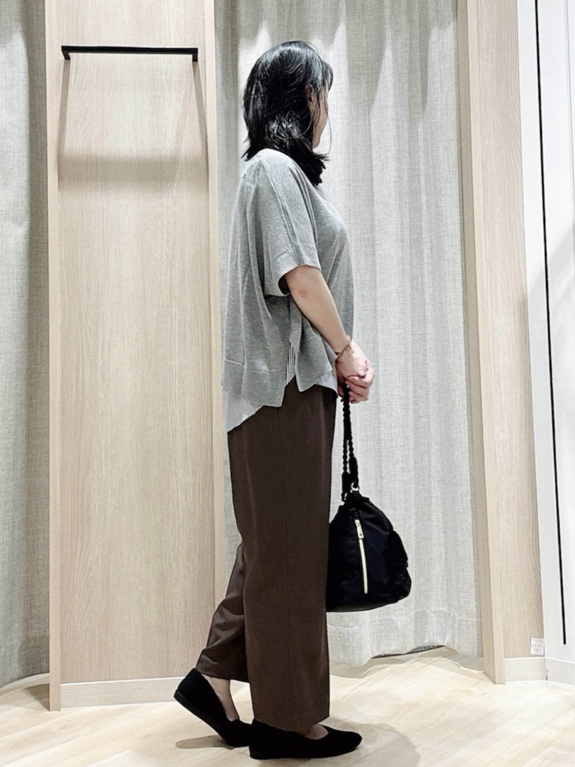 kokoさんの「grove｜【体系カバー◎】ニット&times;インナーシャツタンクSET」を使ったコーディネート